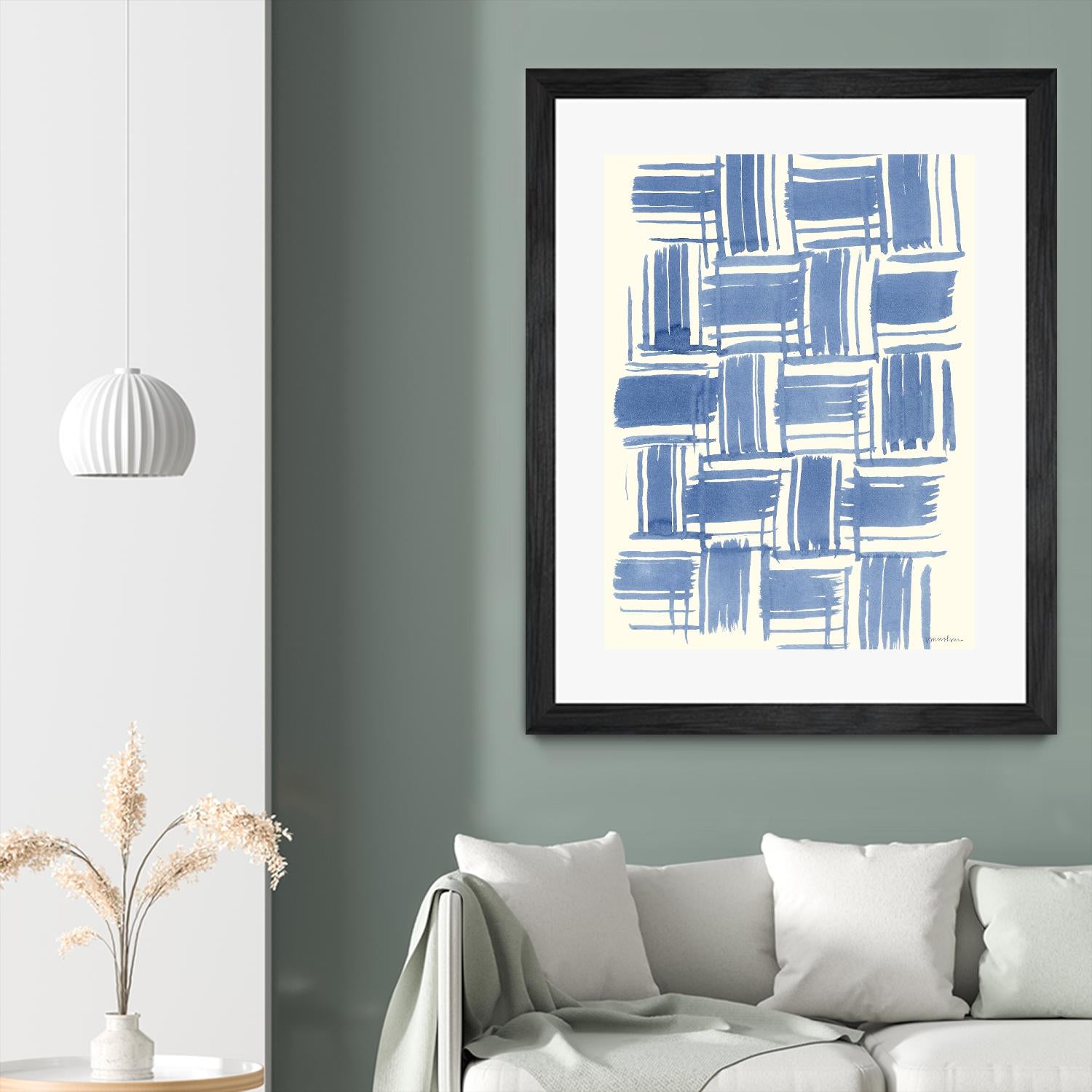 Macrame Blue VI by Vanna Lam on GIANT ART - blue abstract