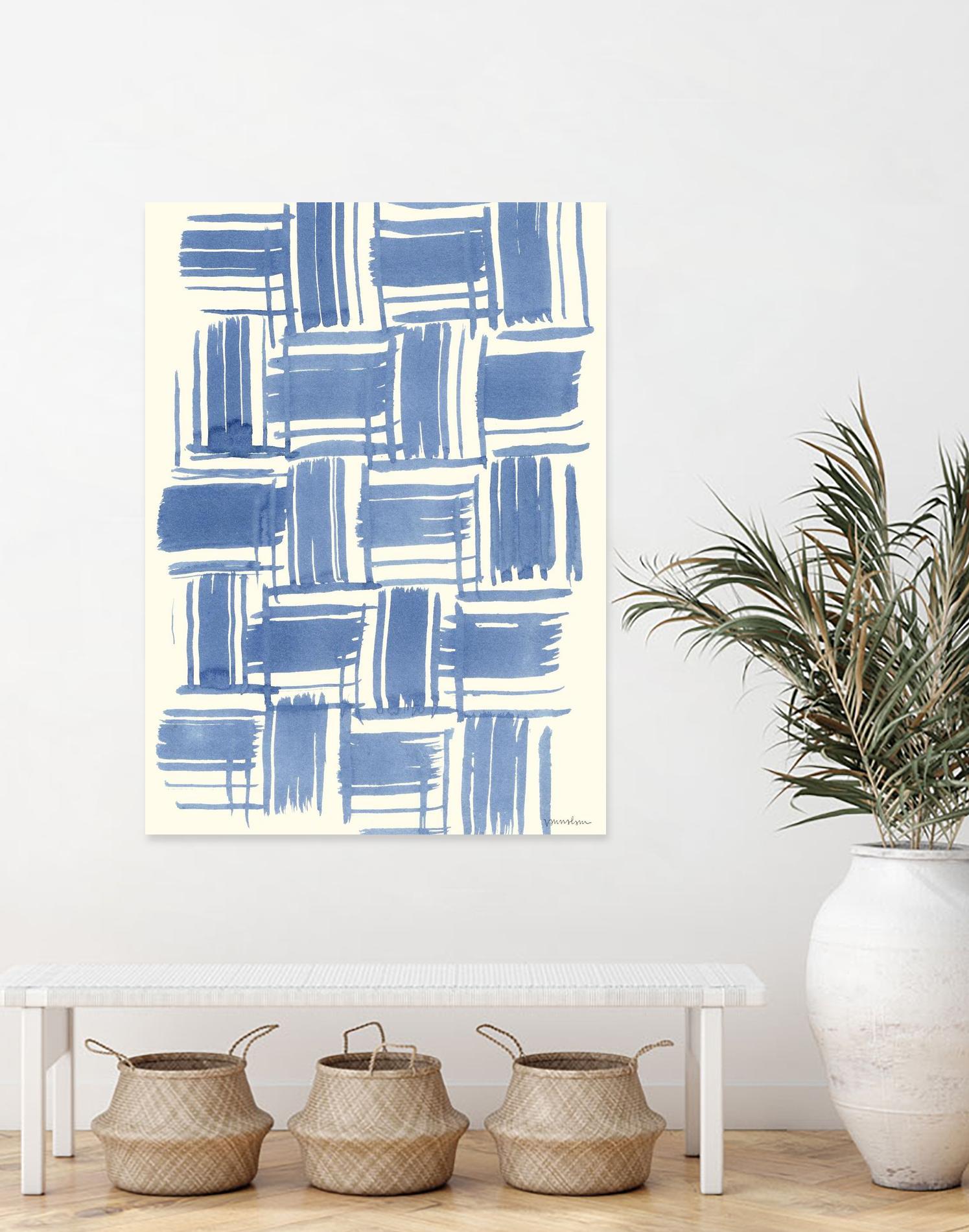Macrame Blue VI by Vanna Lam on GIANT ART - blue abstract