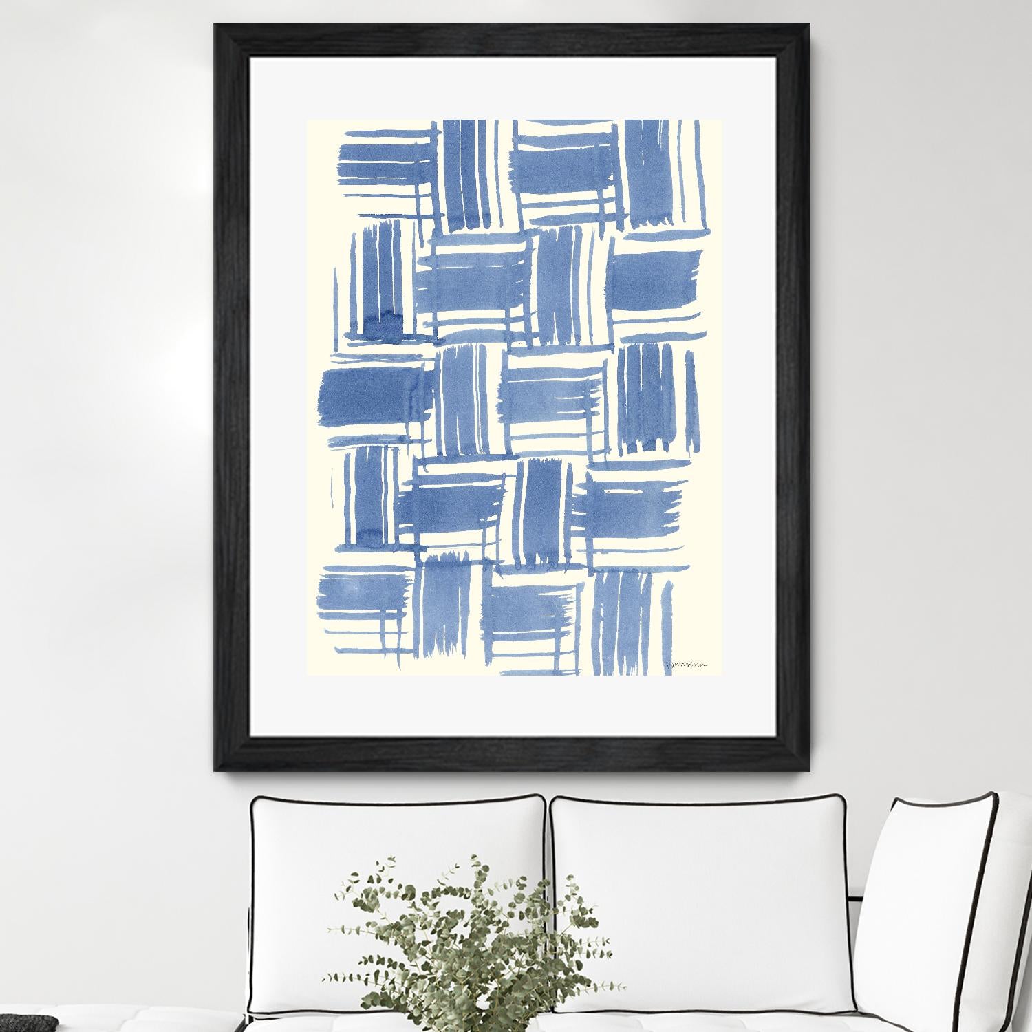 Macrame Blue VI by Vanna Lam on GIANT ART - blue abstract