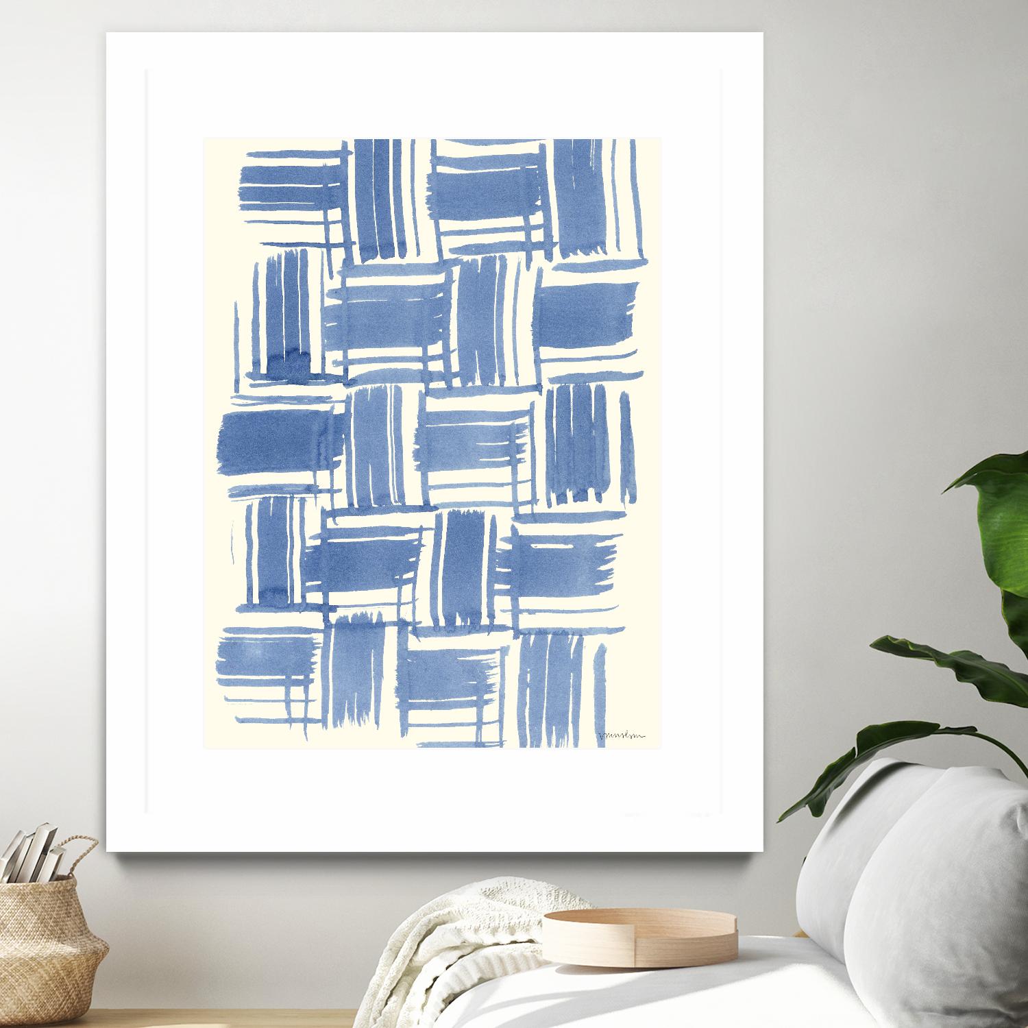 Macrame Blue VI by Vanna Lam on GIANT ART - blue abstract