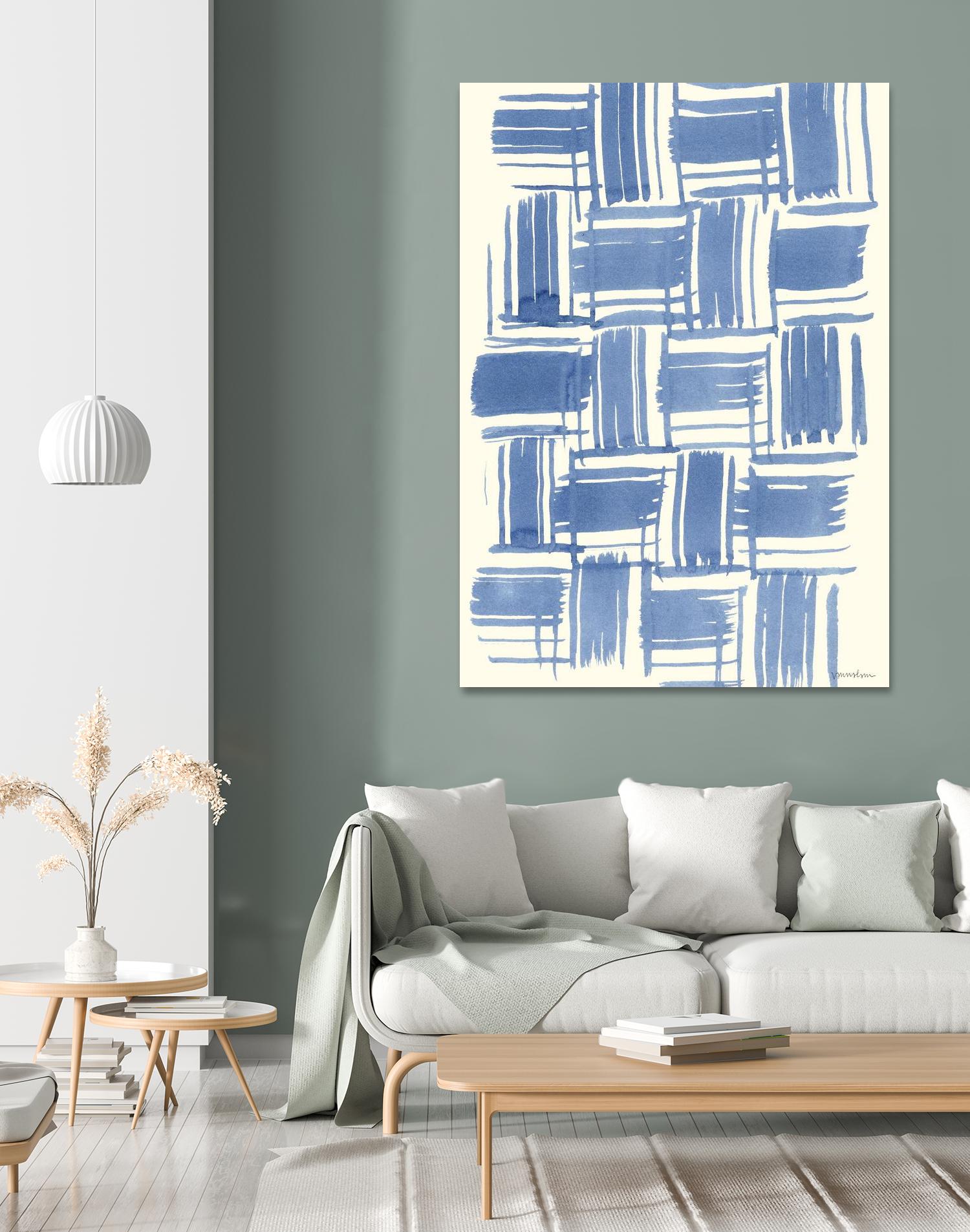 Macrame Blue VI by Vanna Lam on GIANT ART - blue abstract