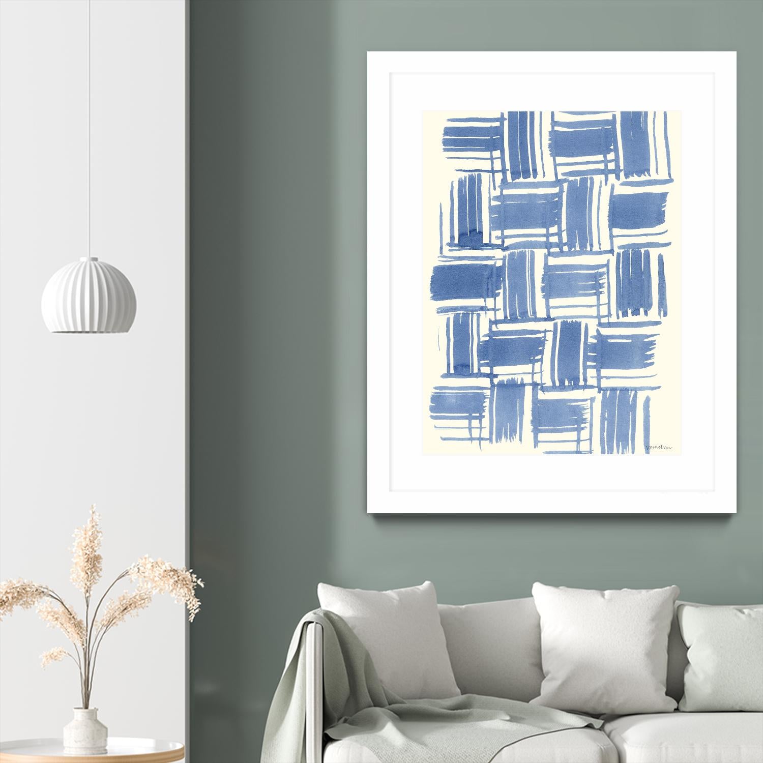 Macrame Blue VI by Vanna Lam on GIANT ART - blue abstract