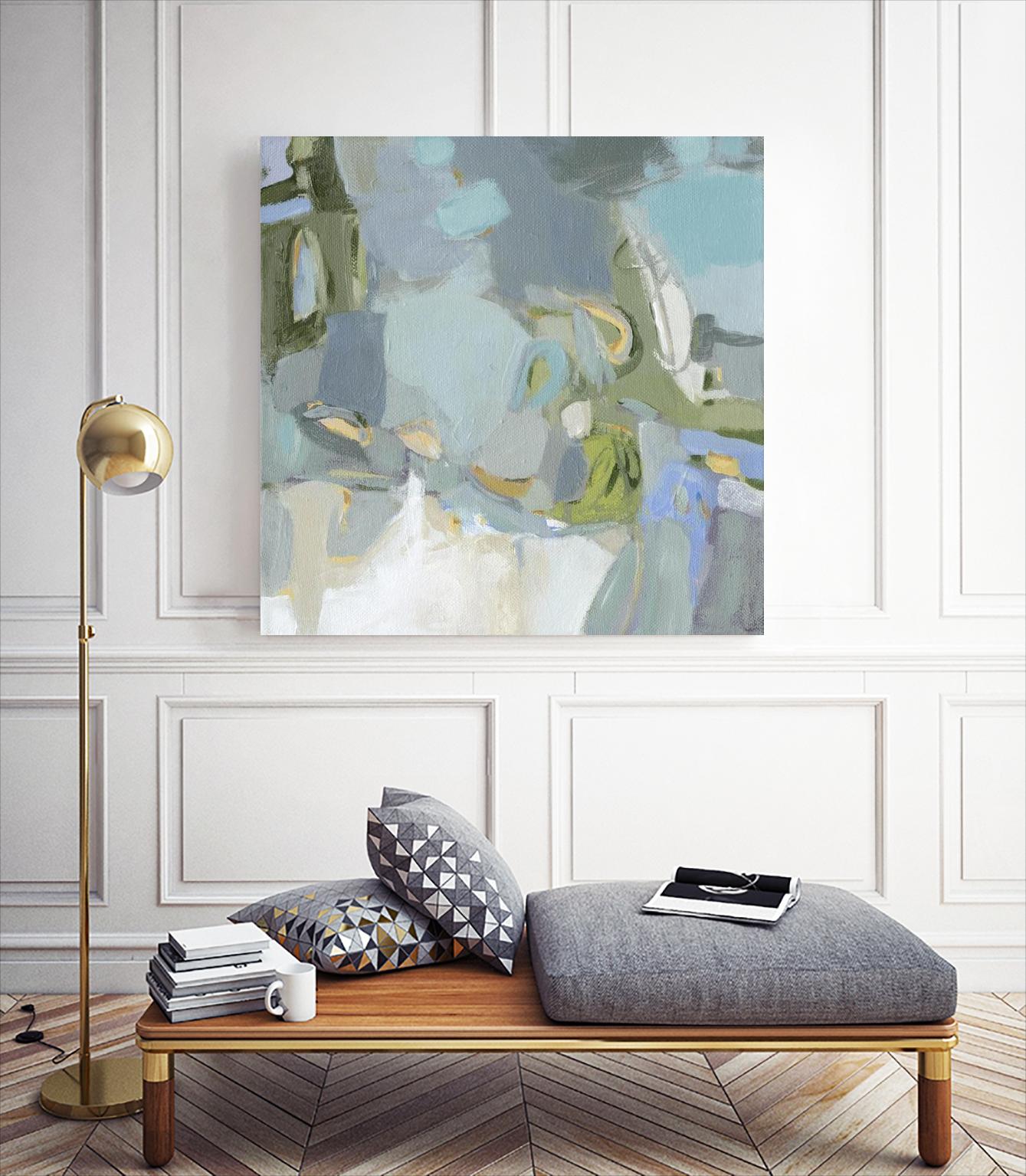 Moonlight by Christina Long on GIANT ART - green abstract