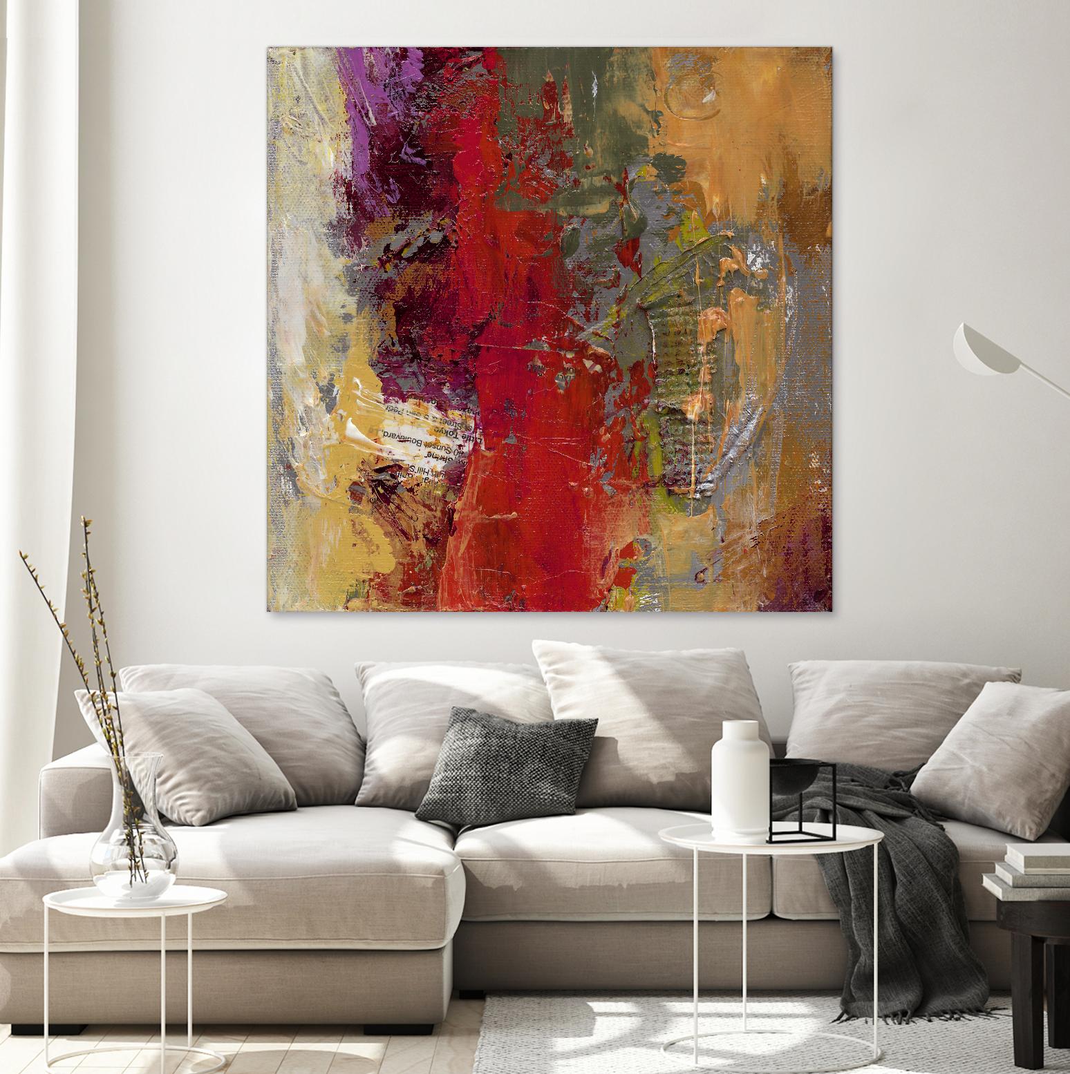 Sidecars II by Janet Bothne on GIANT ART - red abstract