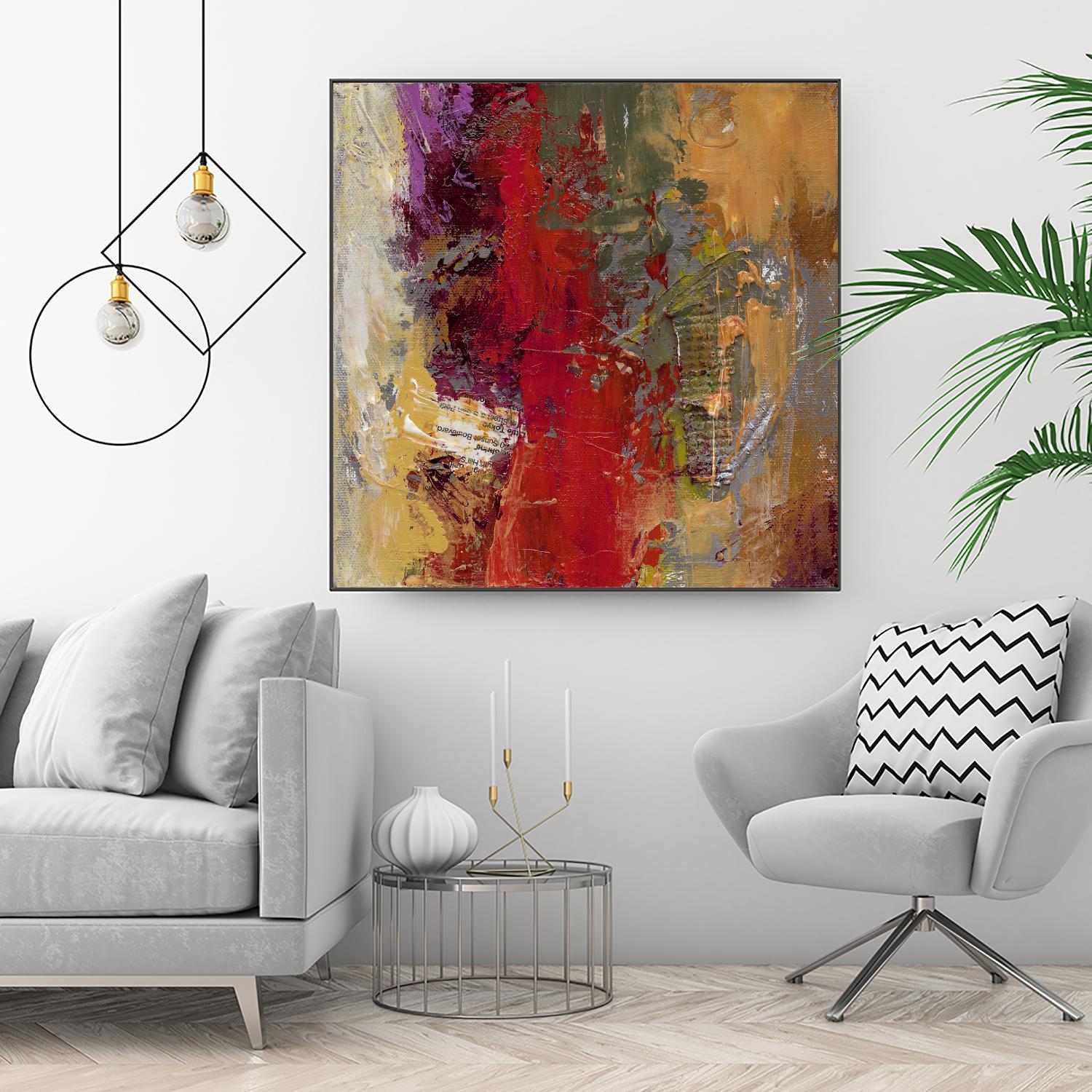 Sidecars II by Janet Bothne on GIANT ART - red abstract