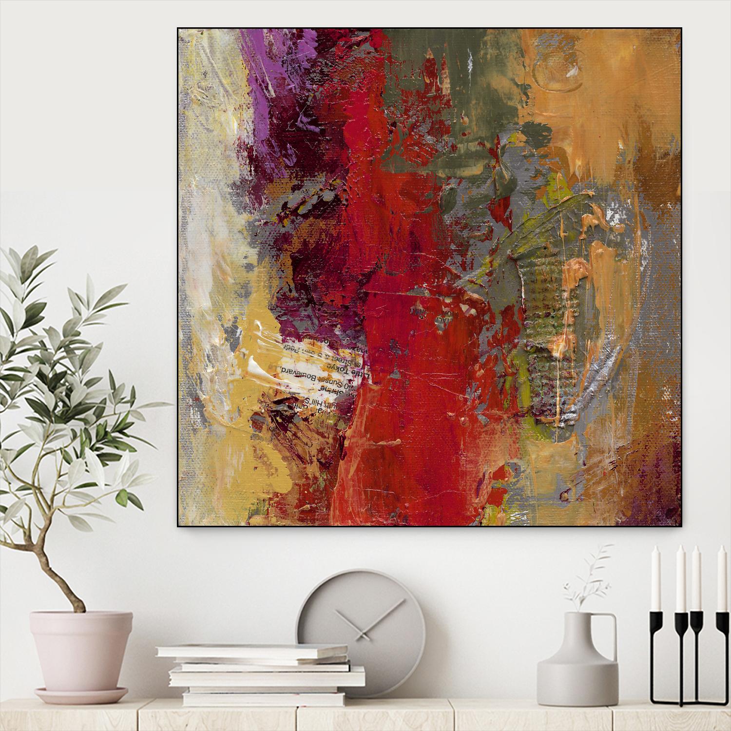 Sidecars II by Janet Bothne on GIANT ART - red abstract