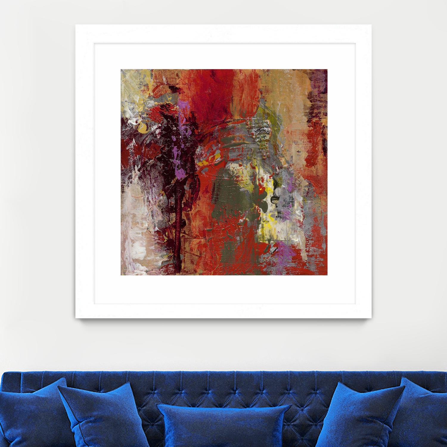 Sidecars III by Janet Bothne on GIANT ART - red abstract