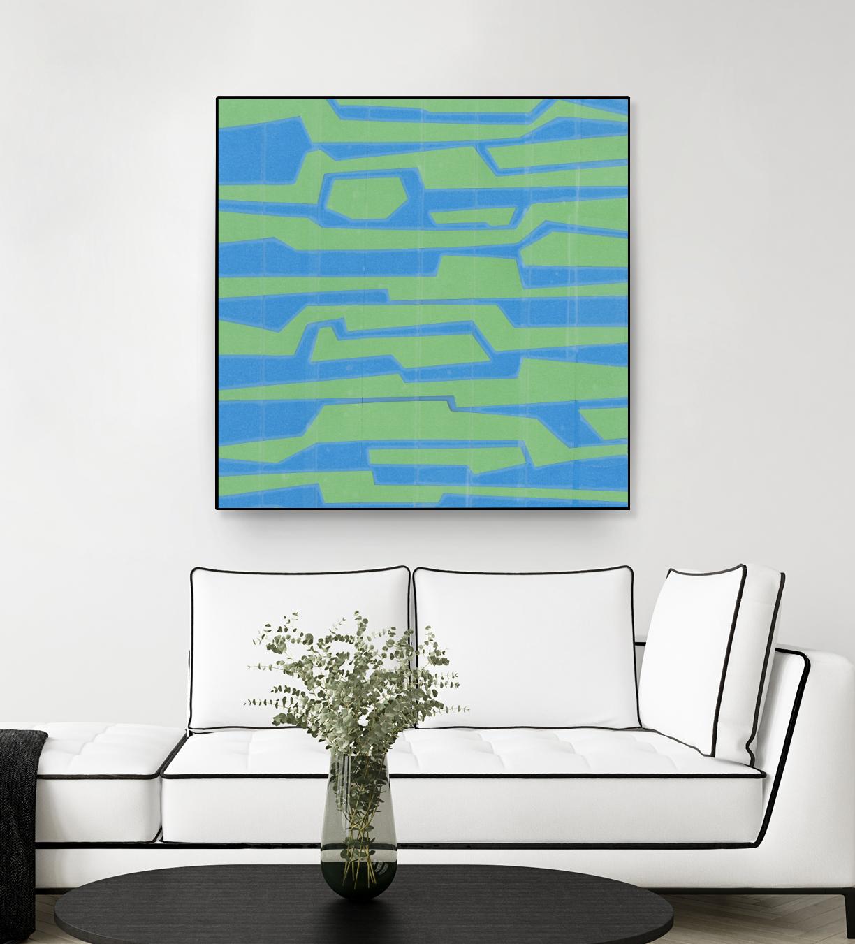 Modern Circuit V by Charles McMullen on GIANT ART - green abstract