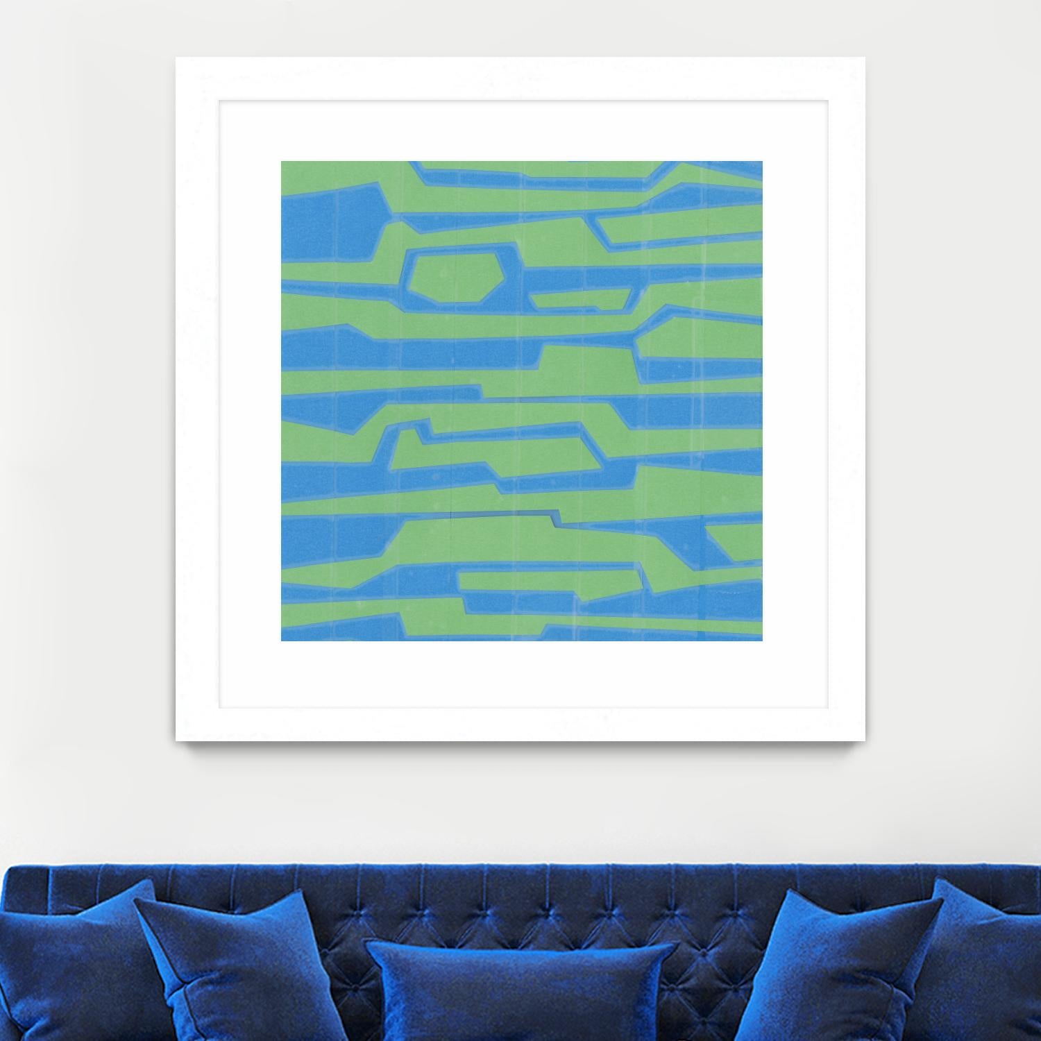 Modern Circuit V by Charles McMullen on GIANT ART - green abstract