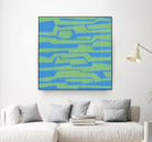 Modern Circuit V by Charles McMullen on GIANT ART - green abstract