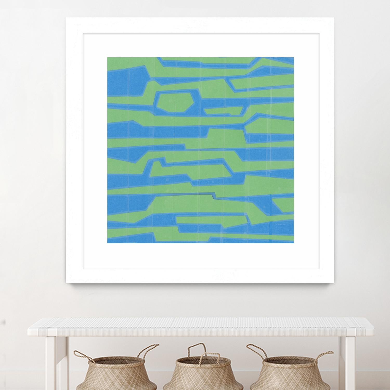 Modern Circuit V by Charles McMullen on GIANT ART - green abstract