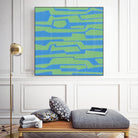 Modern Circuit V by Charles McMullen on GIANT ART - green abstract