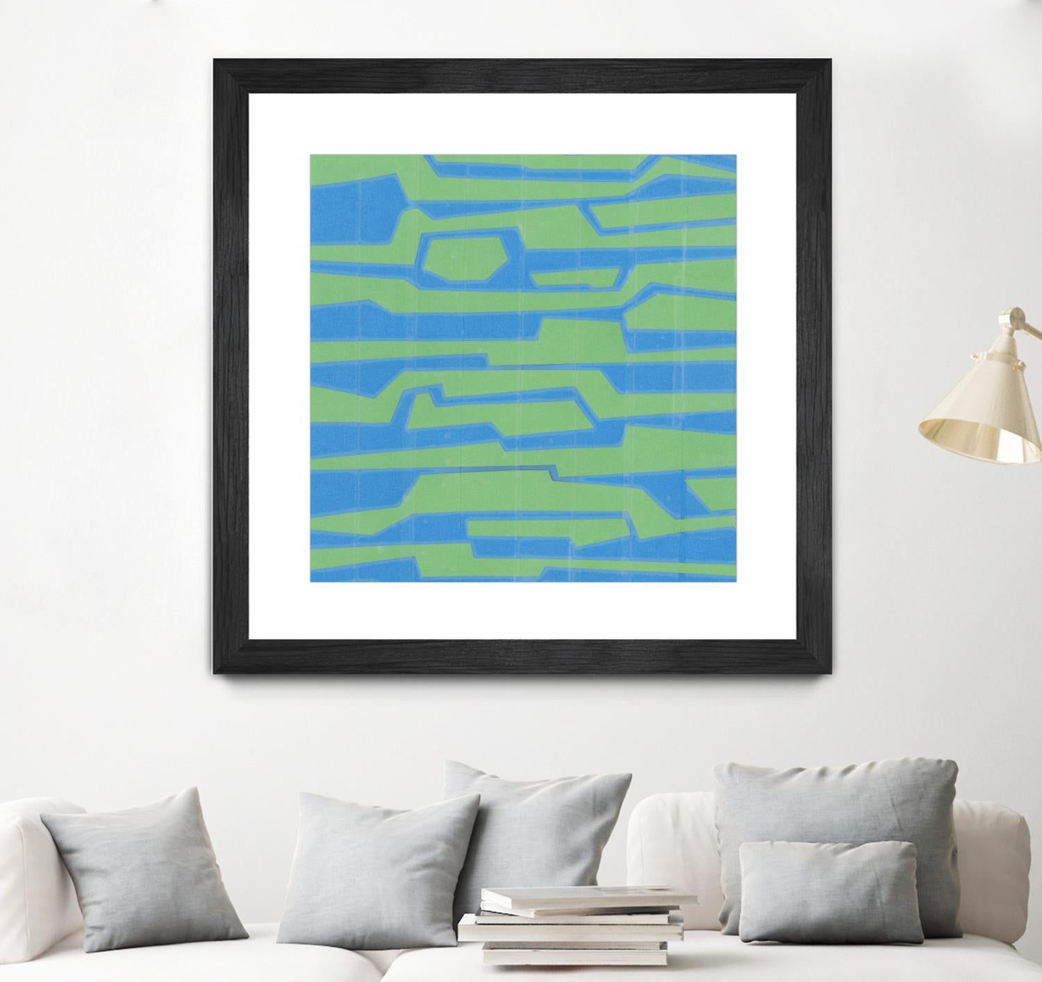 Modern Circuit V by Charles McMullen on GIANT ART - green abstract