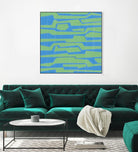 Modern Circuit V by Charles McMullen on GIANT ART - green abstract