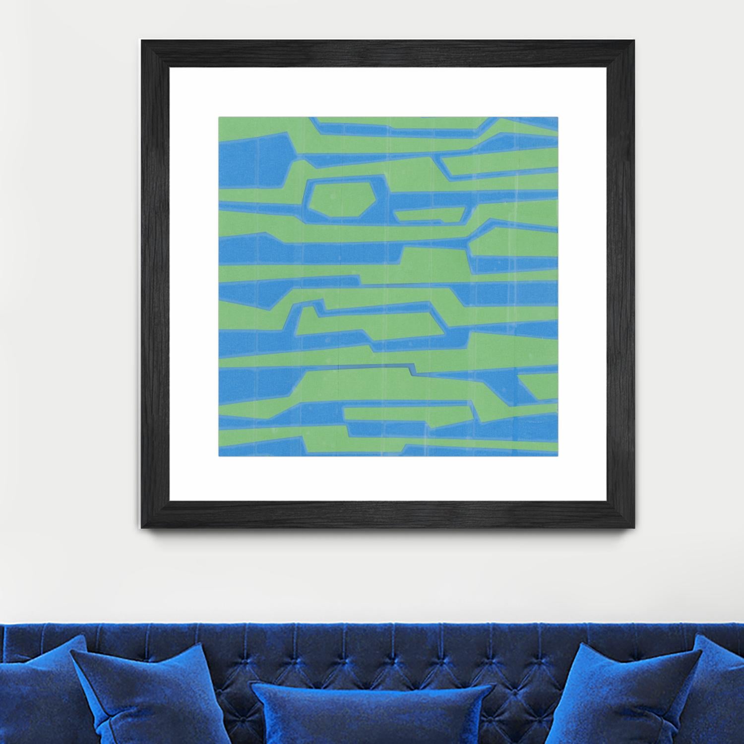 Modern Circuit V by Charles McMullen on GIANT ART - green abstract