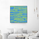 Modern Circuit V by Charles McMullen on GIANT ART - green abstract