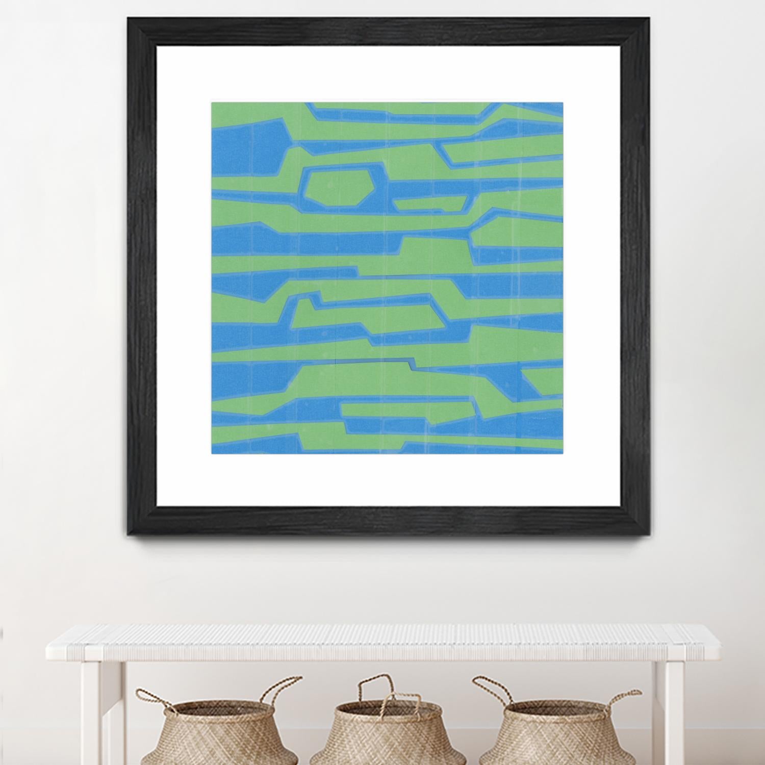 Modern Circuit V by Charles McMullen on GIANT ART - green abstract