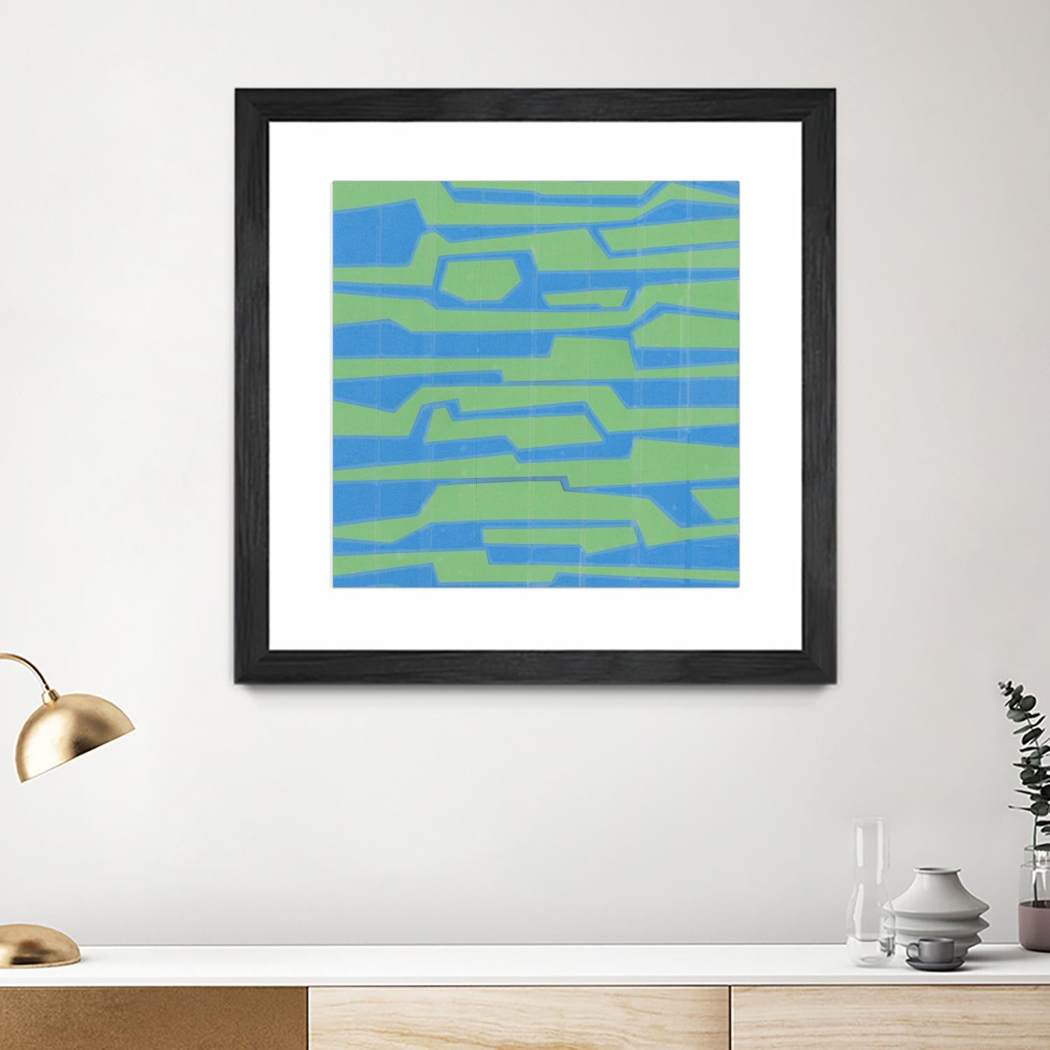 Modern Circuit V by Charles McMullen on GIANT ART - green abstract