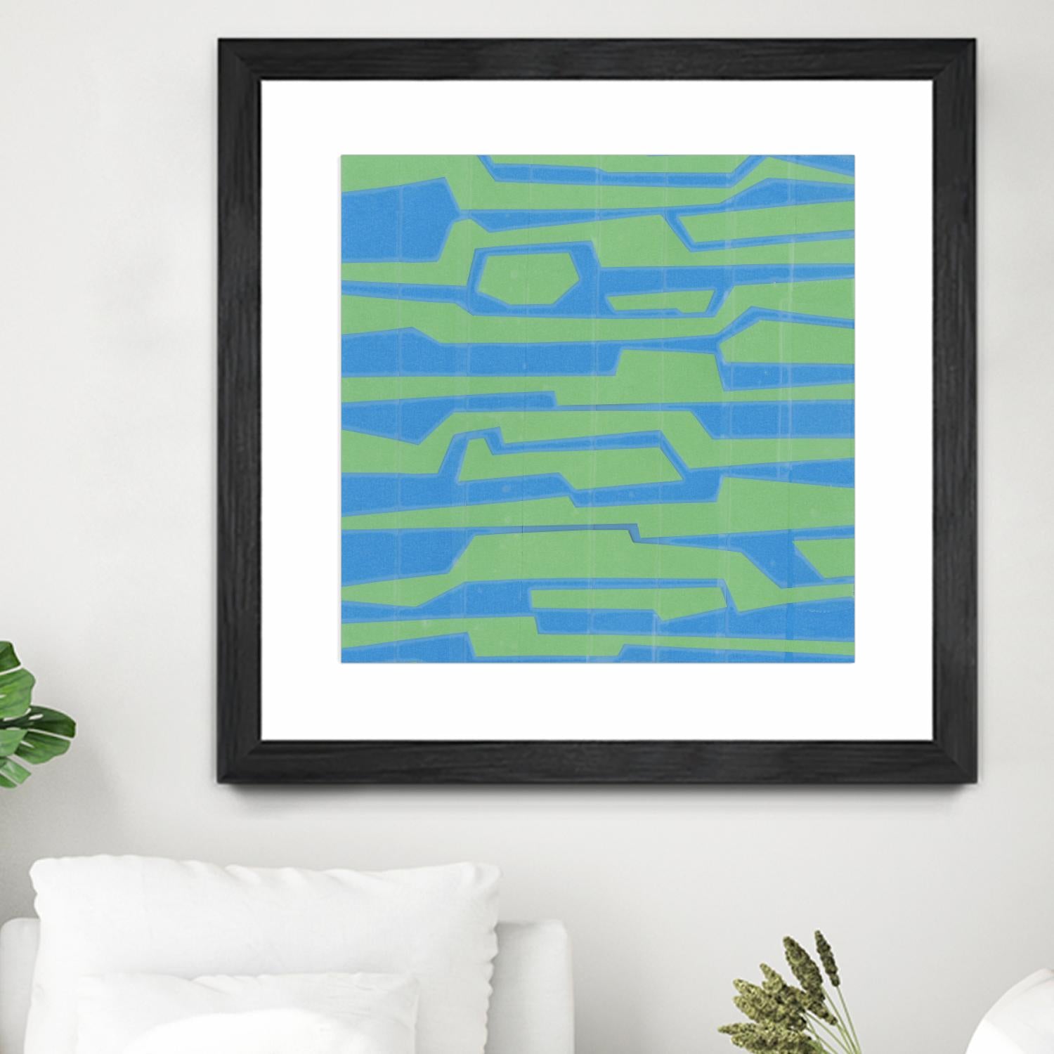 Modern Circuit V by Charles McMullen on GIANT ART - green abstract