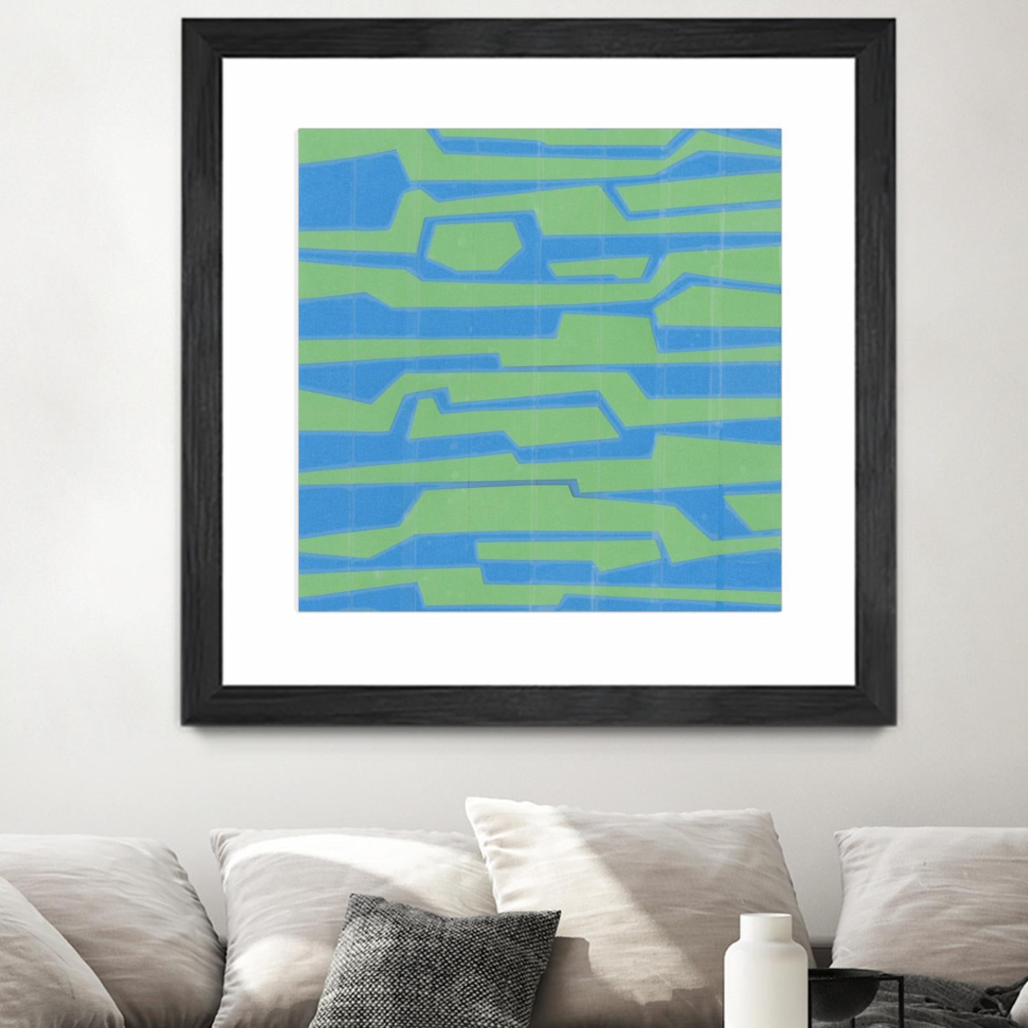 Modern Circuit V by Charles McMullen on GIANT ART - green abstract