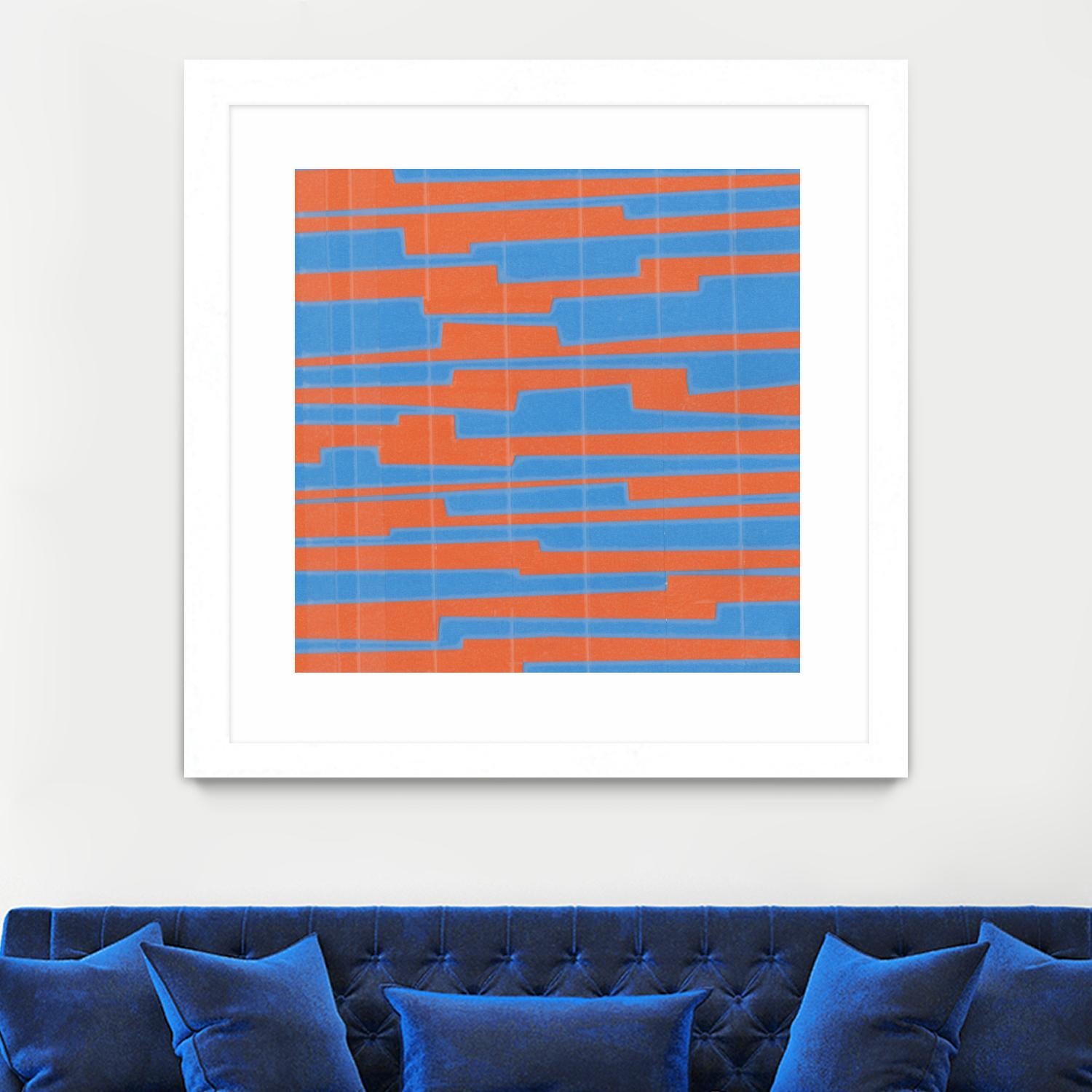 Modern Circuit VI by Charles McMullen on GIANT ART - blue abstract