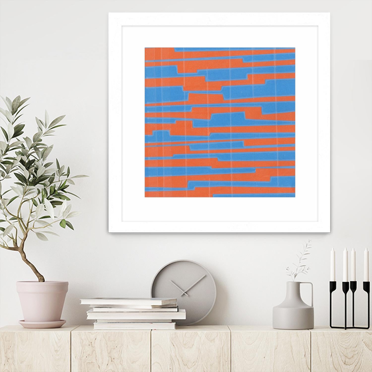 Modern Circuit VI by Charles McMullen on GIANT ART - blue abstract