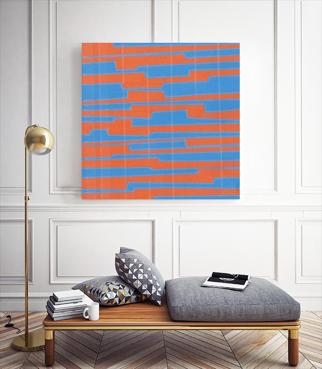 Modern Circuit VI by Charles McMullen on GIANT ART - blue abstract