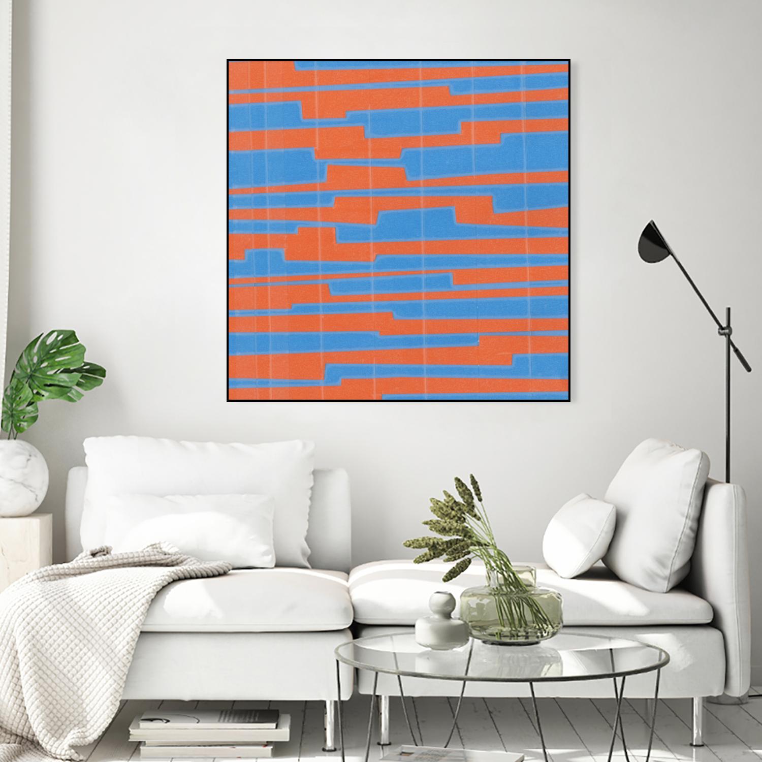 Modern Circuit VI by Charles McMullen on GIANT ART - blue abstract