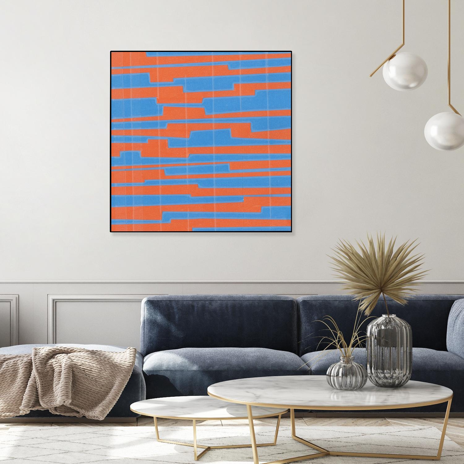 Modern Circuit VI by Charles McMullen on GIANT ART - blue abstract