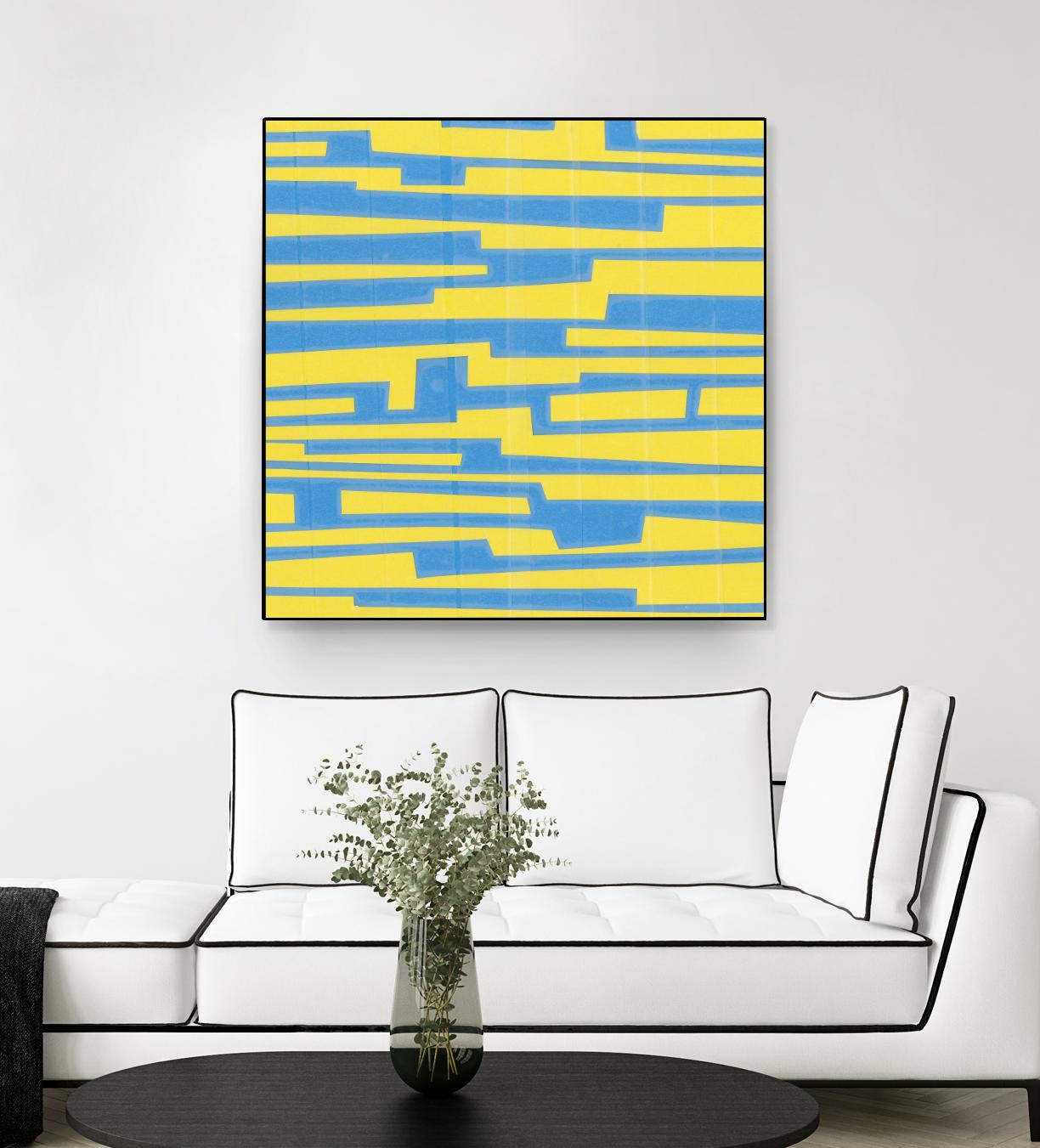 Modern Circuit VII by Charles McMullen on GIANT ART - yellow abstract