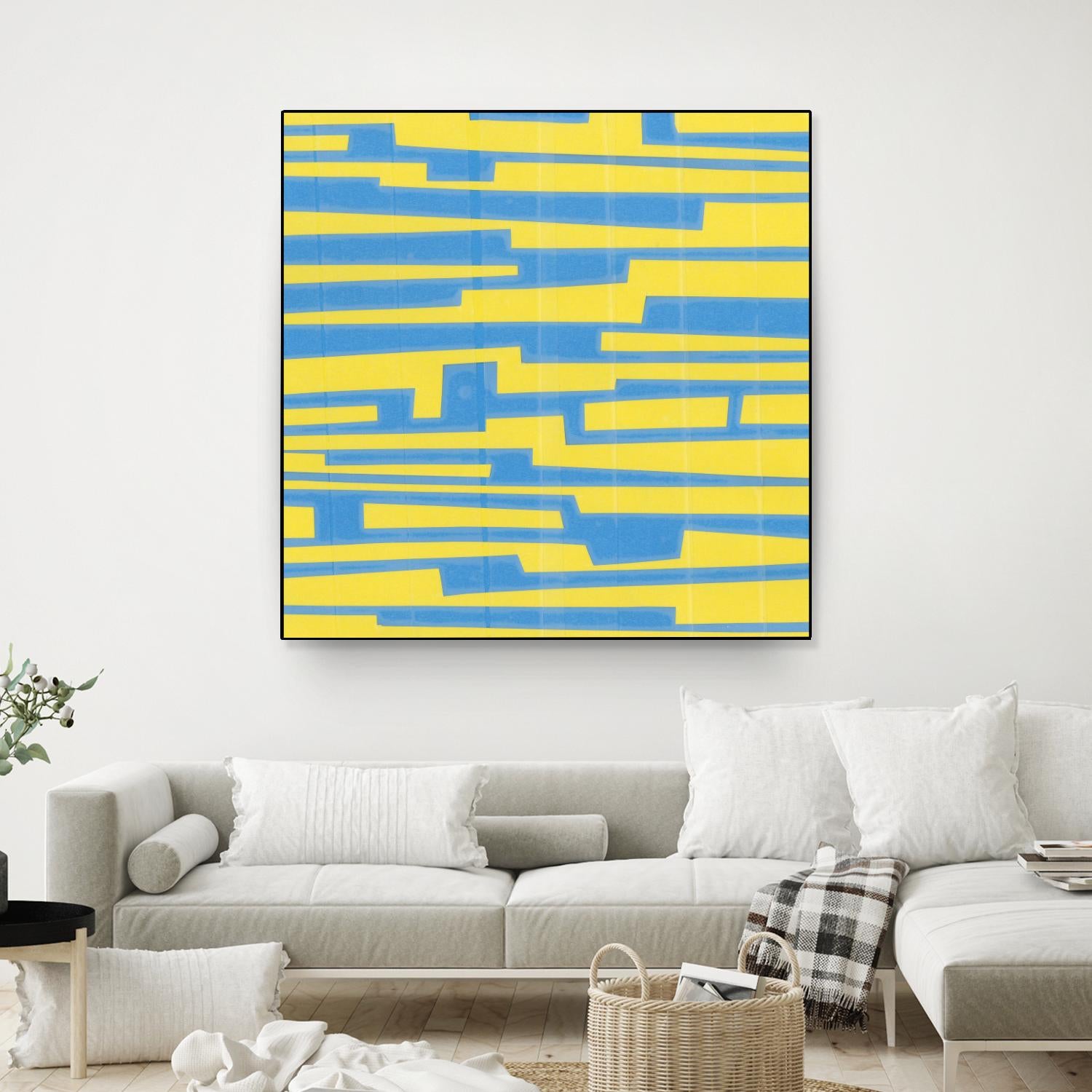 Modern Circuit VII by Charles McMullen on GIANT ART - yellow abstract
