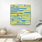 Modern Circuit VII by Charles McMullen on GIANT ART - yellow abstract