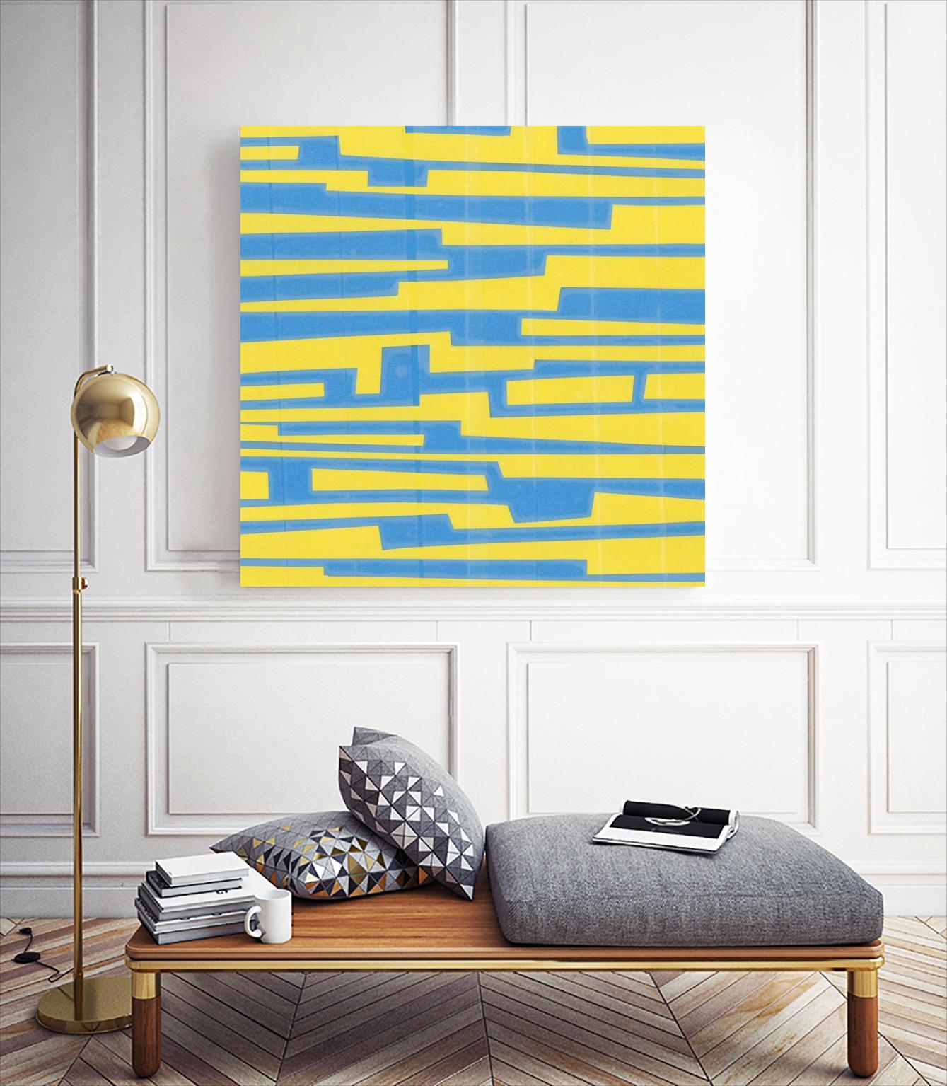 Modern Circuit VII by Charles McMullen on GIANT ART - yellow abstract