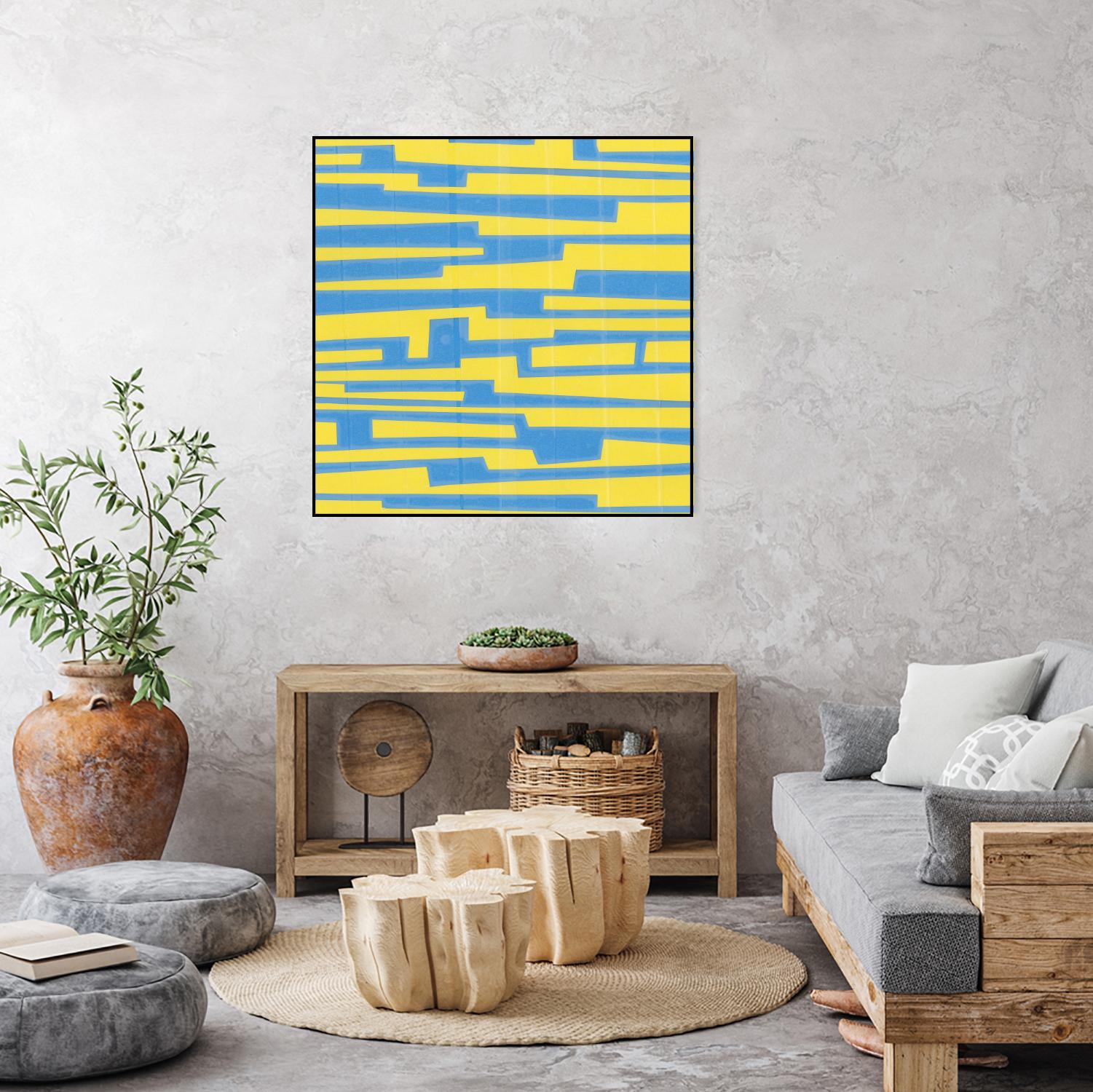 Modern Circuit VII by Charles McMullen on GIANT ART - yellow abstract