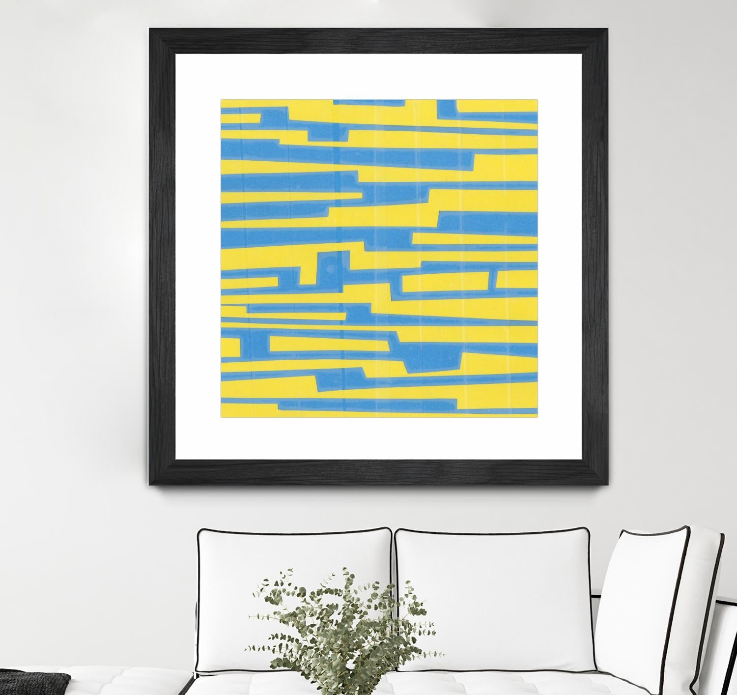 Modern Circuit VII by Charles McMullen on GIANT ART - yellow abstract