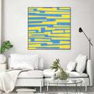 Modern Circuit VII by Charles McMullen on GIANT ART - yellow abstract