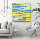 Modern Circuit VII by Charles McMullen on GIANT ART - yellow abstract