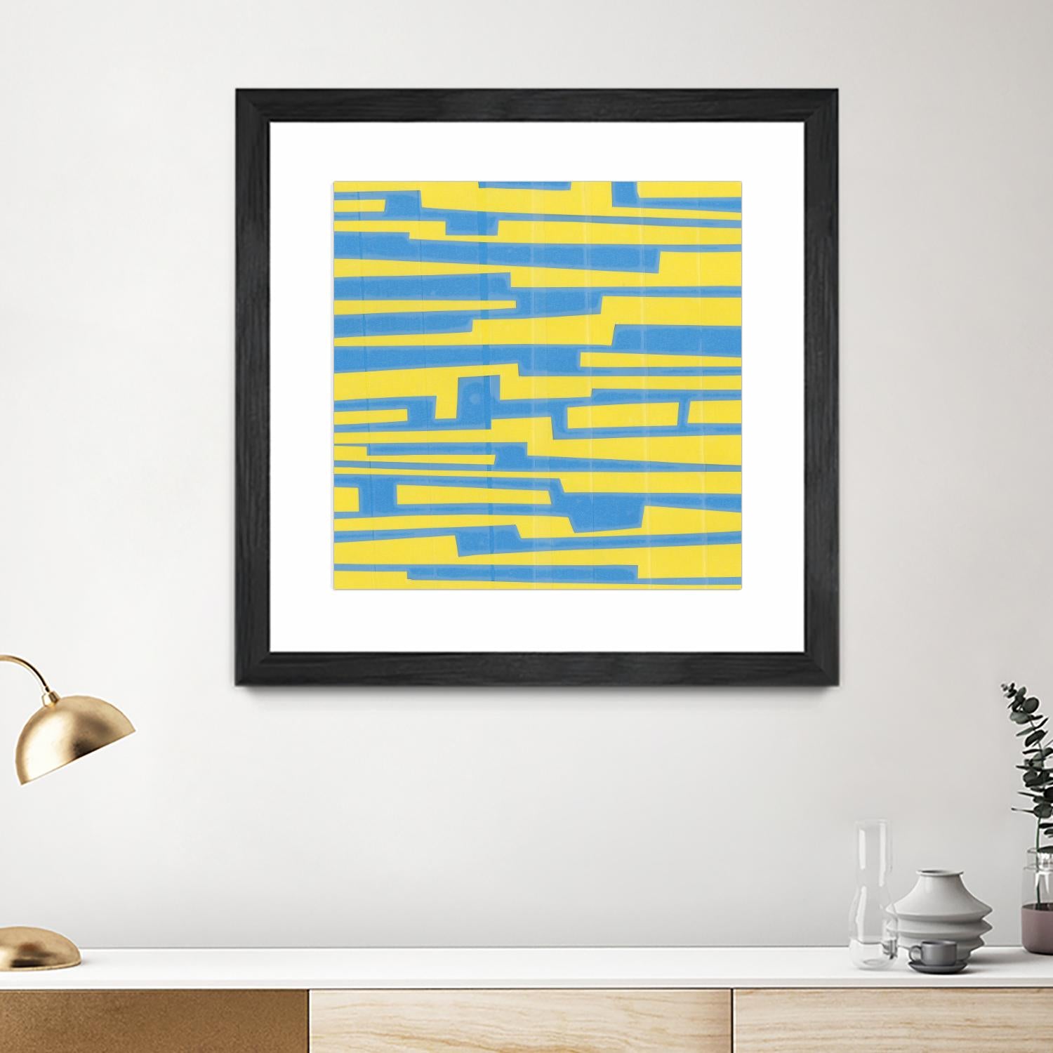 Modern Circuit VII by Charles McMullen on GIANT ART - yellow abstract