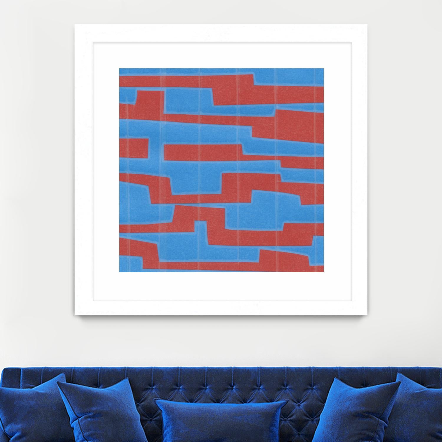 Modern Circuit VIII by Charles McMullen on GIANT ART - red abstract