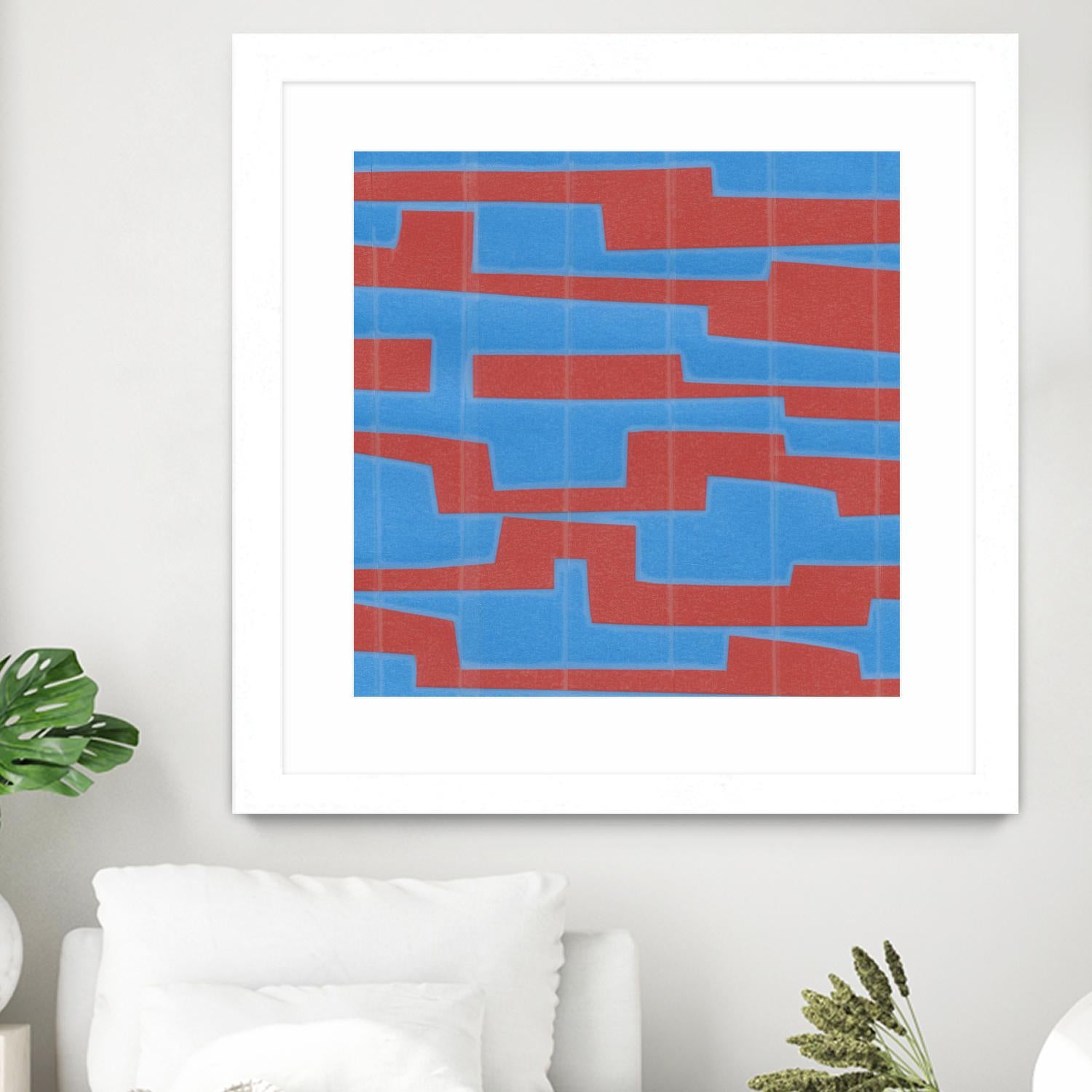 Modern Circuit VIII by Charles McMullen on GIANT ART - red abstract