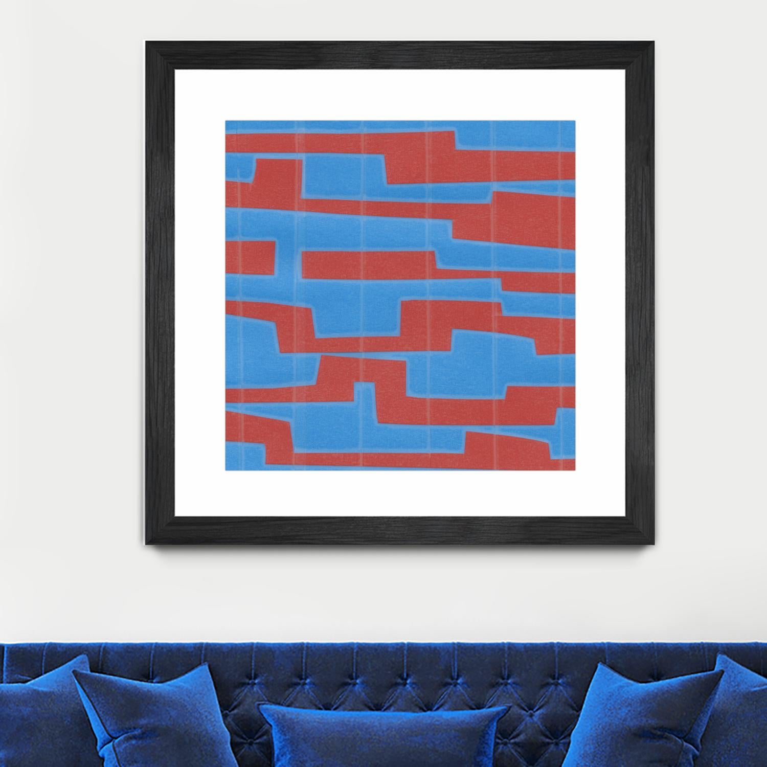 Modern Circuit VIII by Charles McMullen on GIANT ART - red abstract