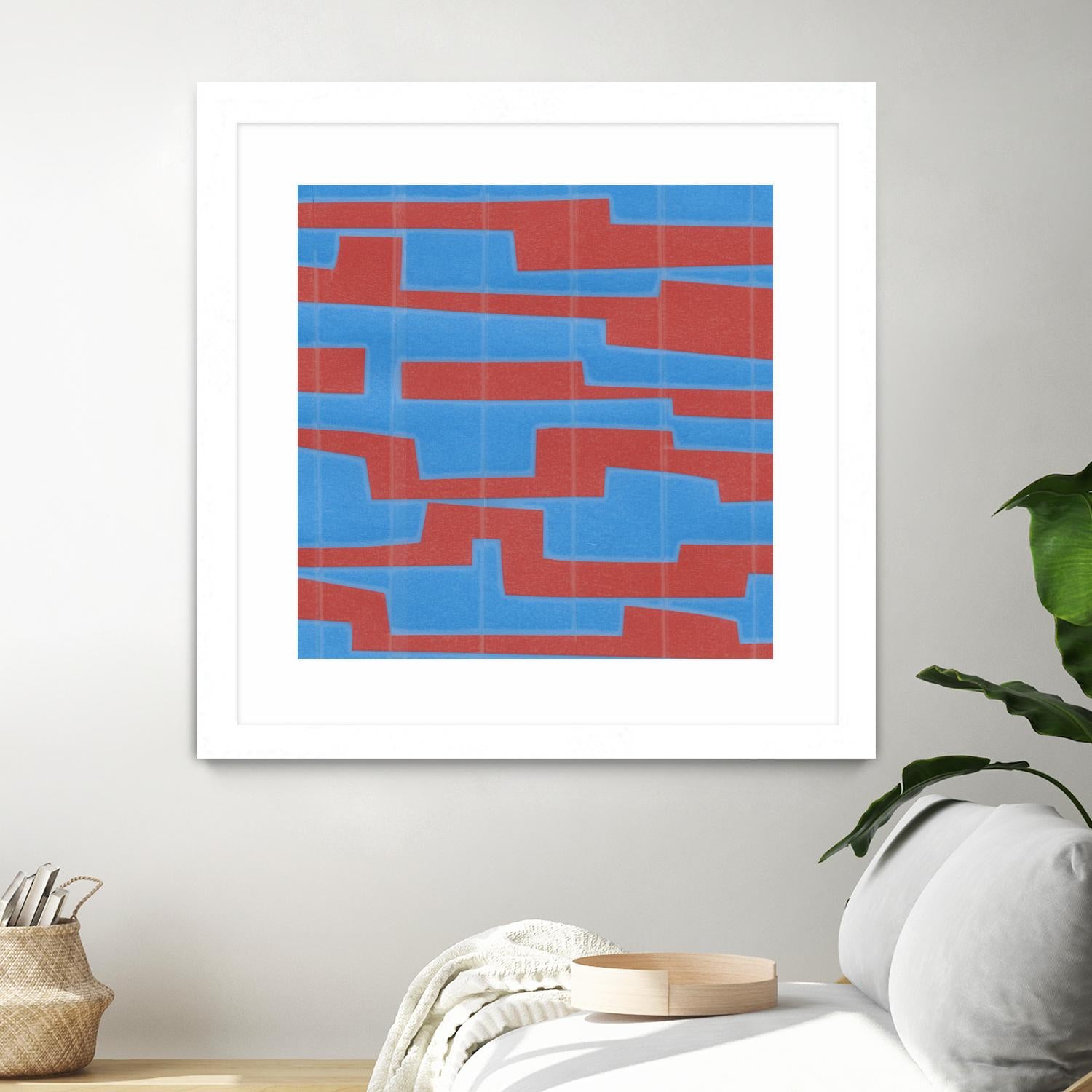 Modern Circuit VIII by Charles McMullen on GIANT ART - red abstract