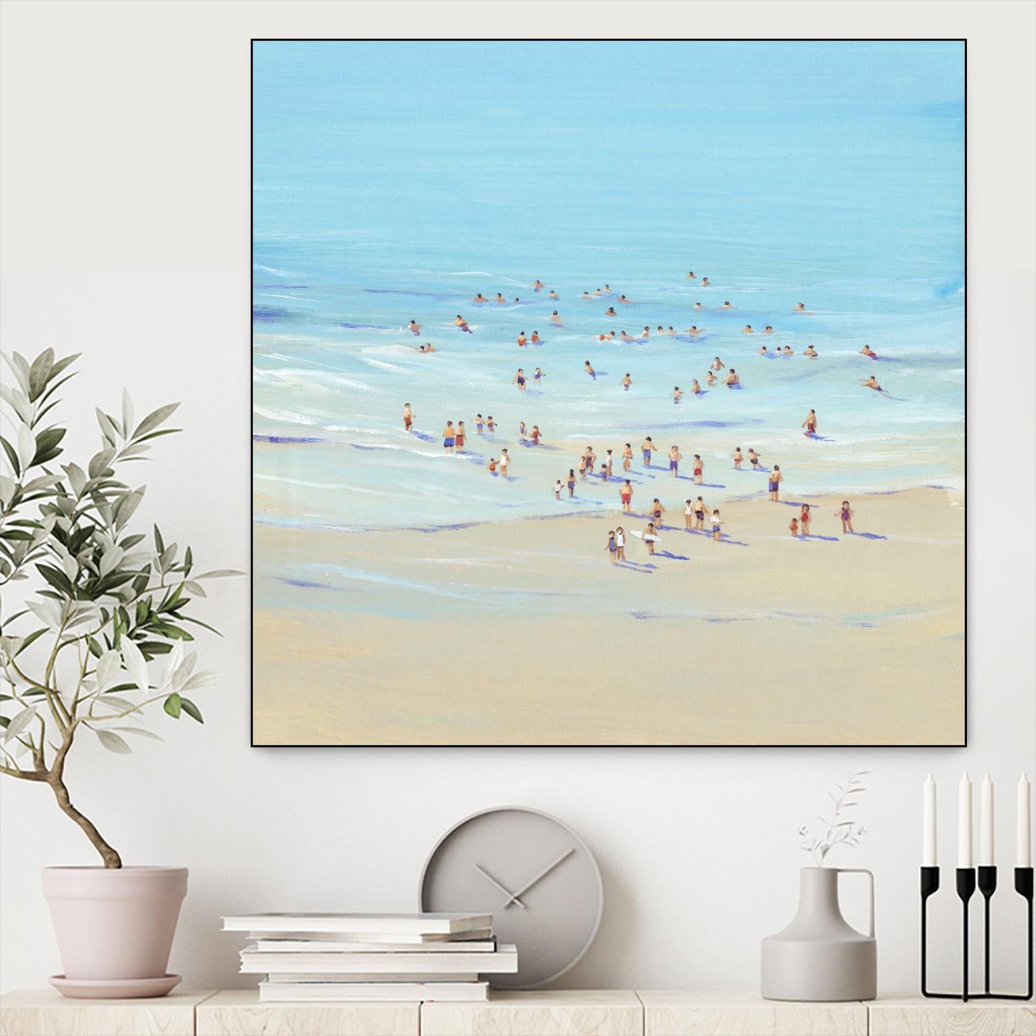 Beach Day I by Tim OToole on GIANT ART - beige coastal & tropical beach