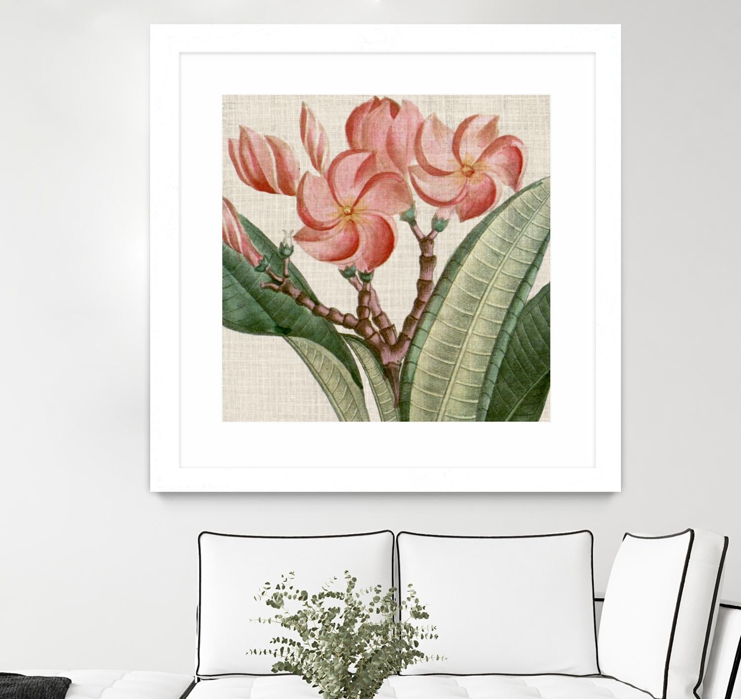 Cropped Turpin Tropicals VII by Vision Studio on GIANT ART - pink botanical & floral nature