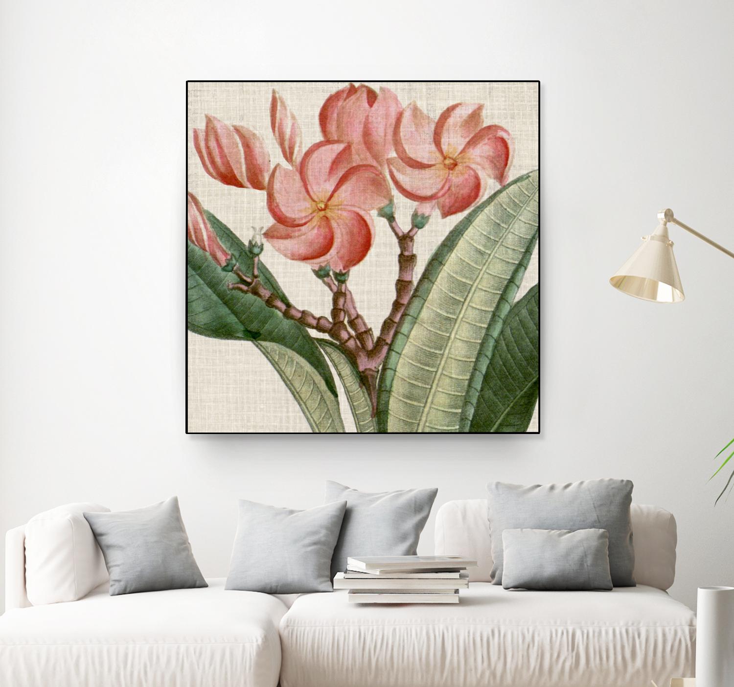 Cropped Turpin Tropicals VII by Vision Studio on GIANT ART - pink botanical & floral nature