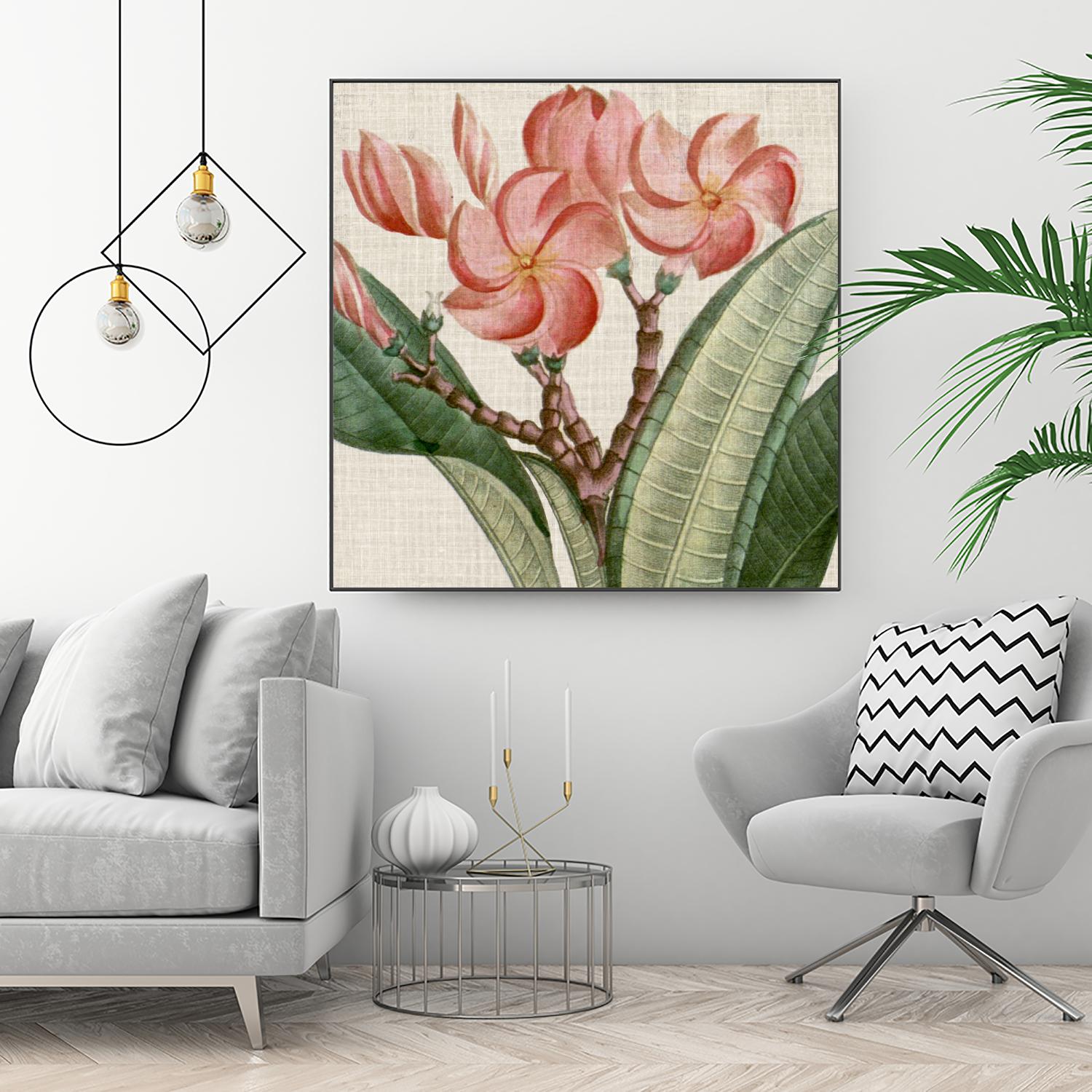 Cropped Turpin Tropicals VII by Vision Studio on GIANT ART - pink botanical & floral nature