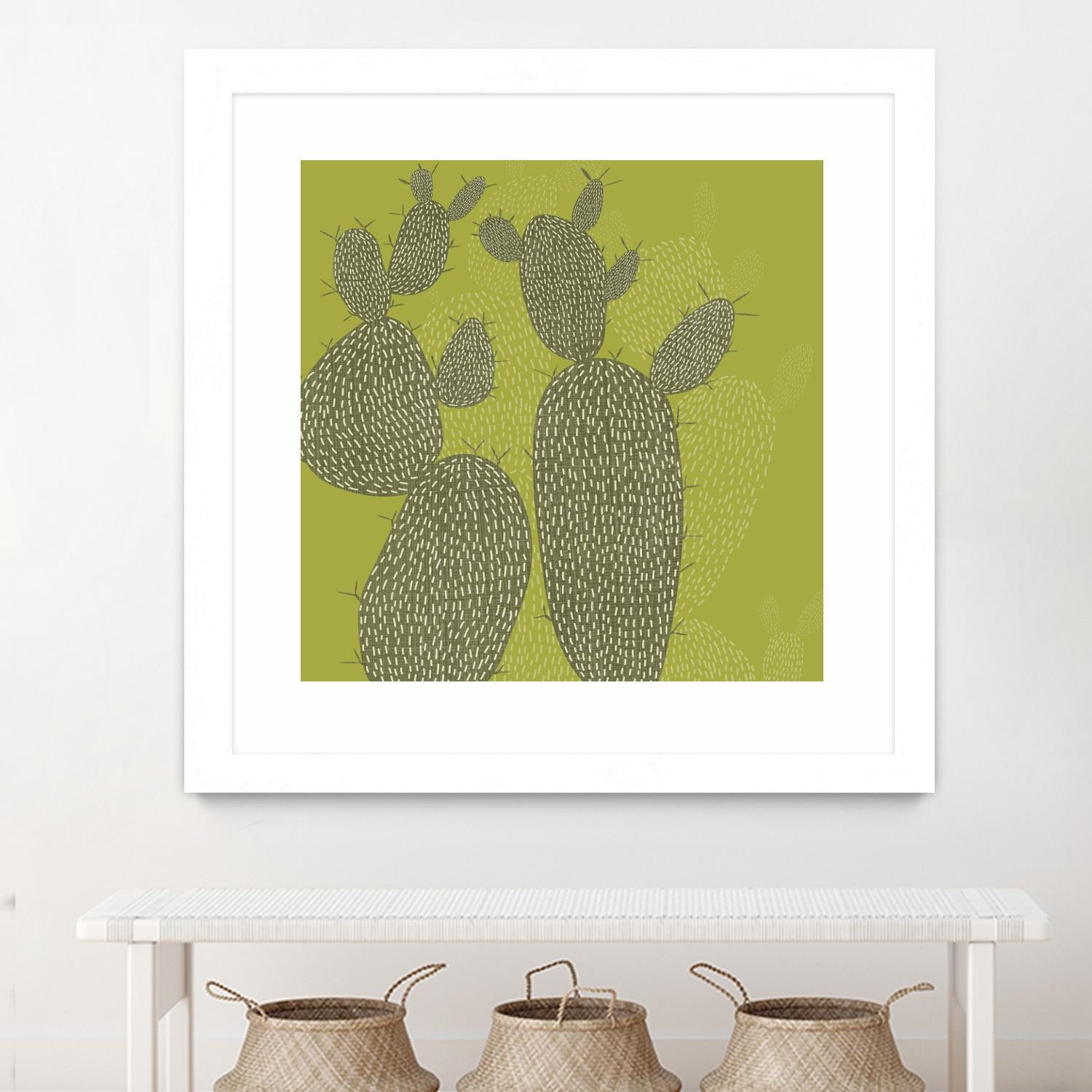Opuntia I by Chariklia Zarris on GIANT ART - green coastal & tropical abstract