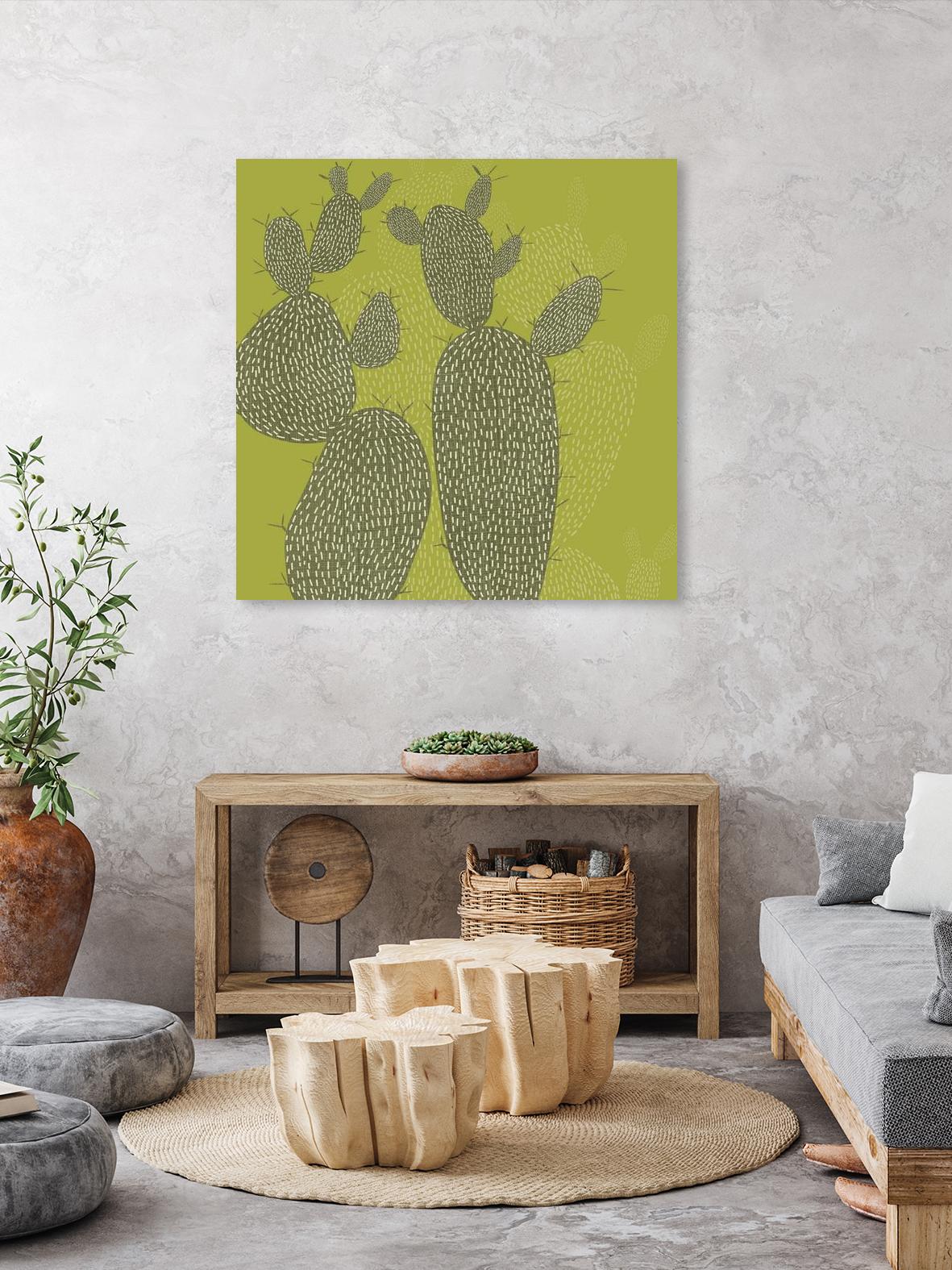 Opuntia I by Chariklia Zarris on GIANT ART - green coastal & tropical abstract