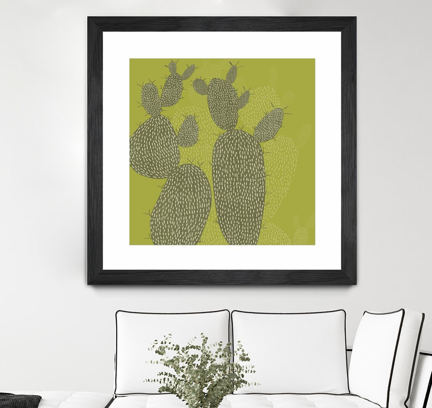 Opuntia I by Chariklia Zarris on GIANT ART - green coastal & tropical abstract