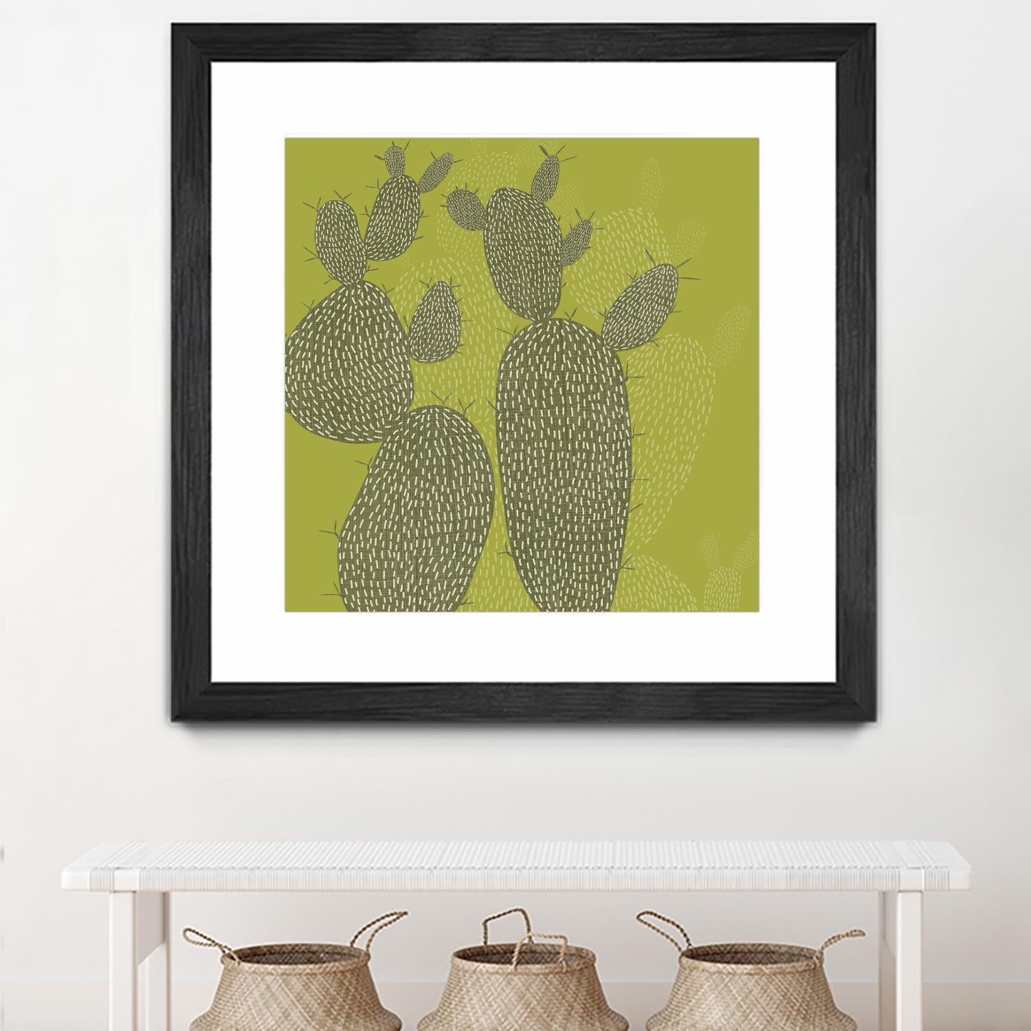 Opuntia I by Chariklia Zarris on GIANT ART - green coastal & tropical abstract